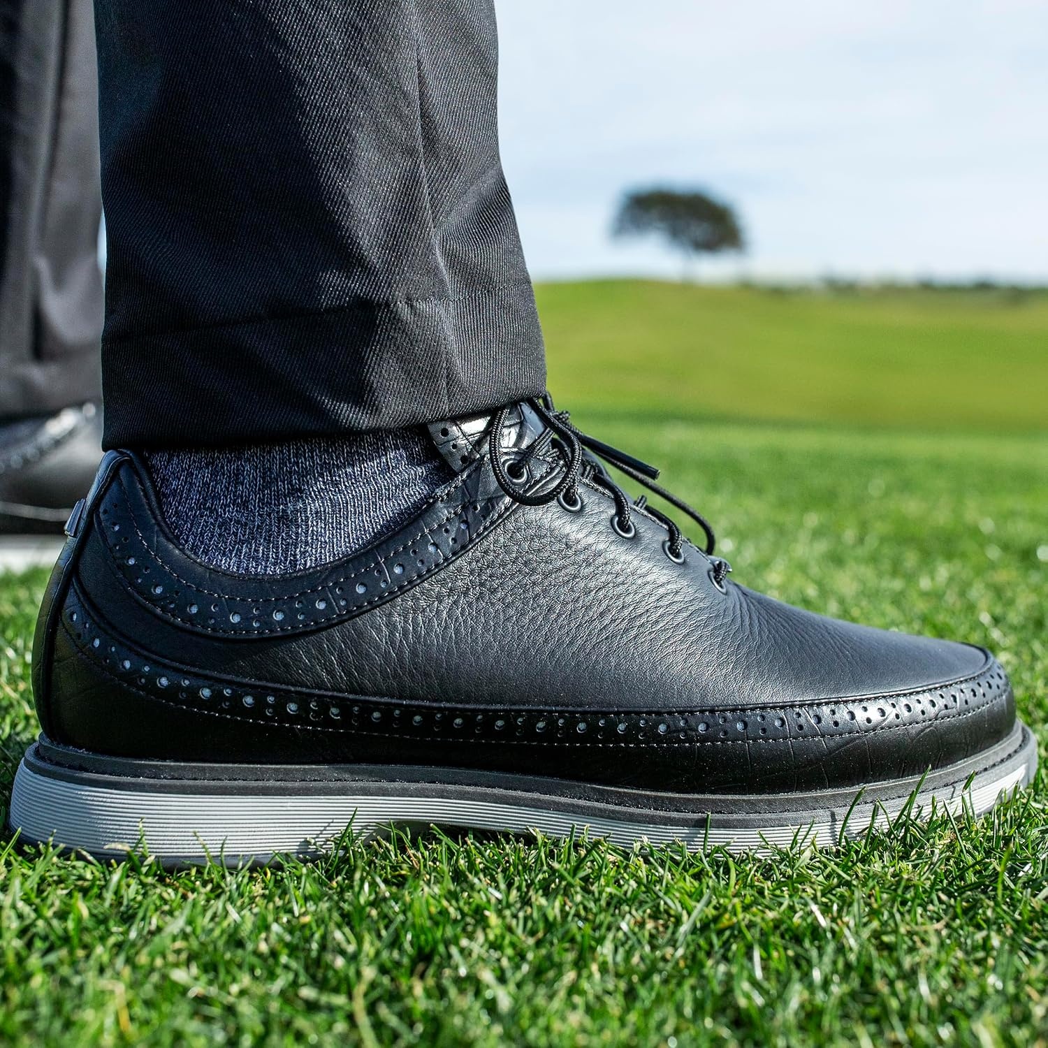 image:imageAdidas Unisex MC80 Spikeless Golf ShoesCore BlackDark Silver MetallicGrey Two