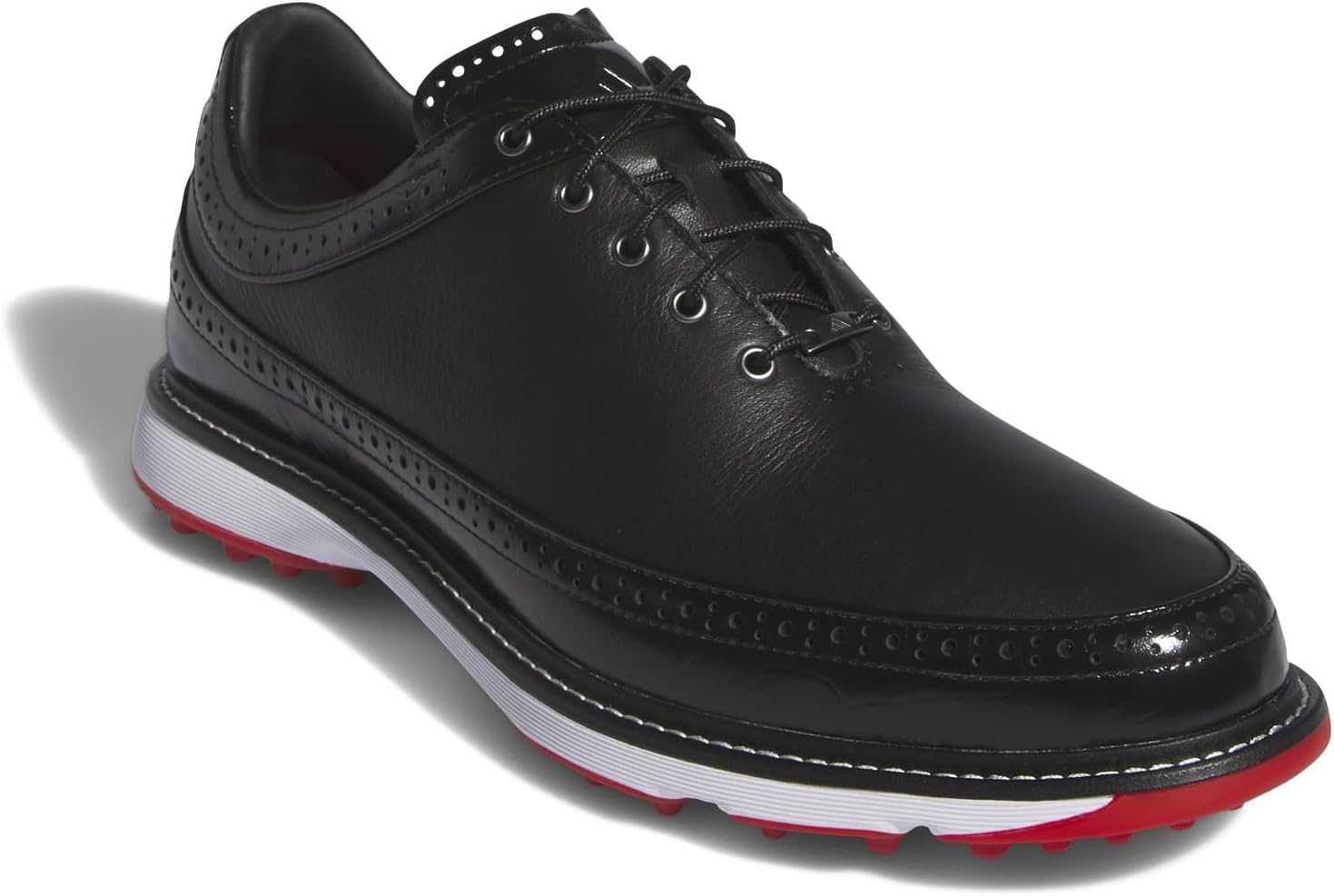 image:imageAdidas Unisex MC80 Spikeless Golf ShoesCore BlackIron MetallicBetter Scarlet
