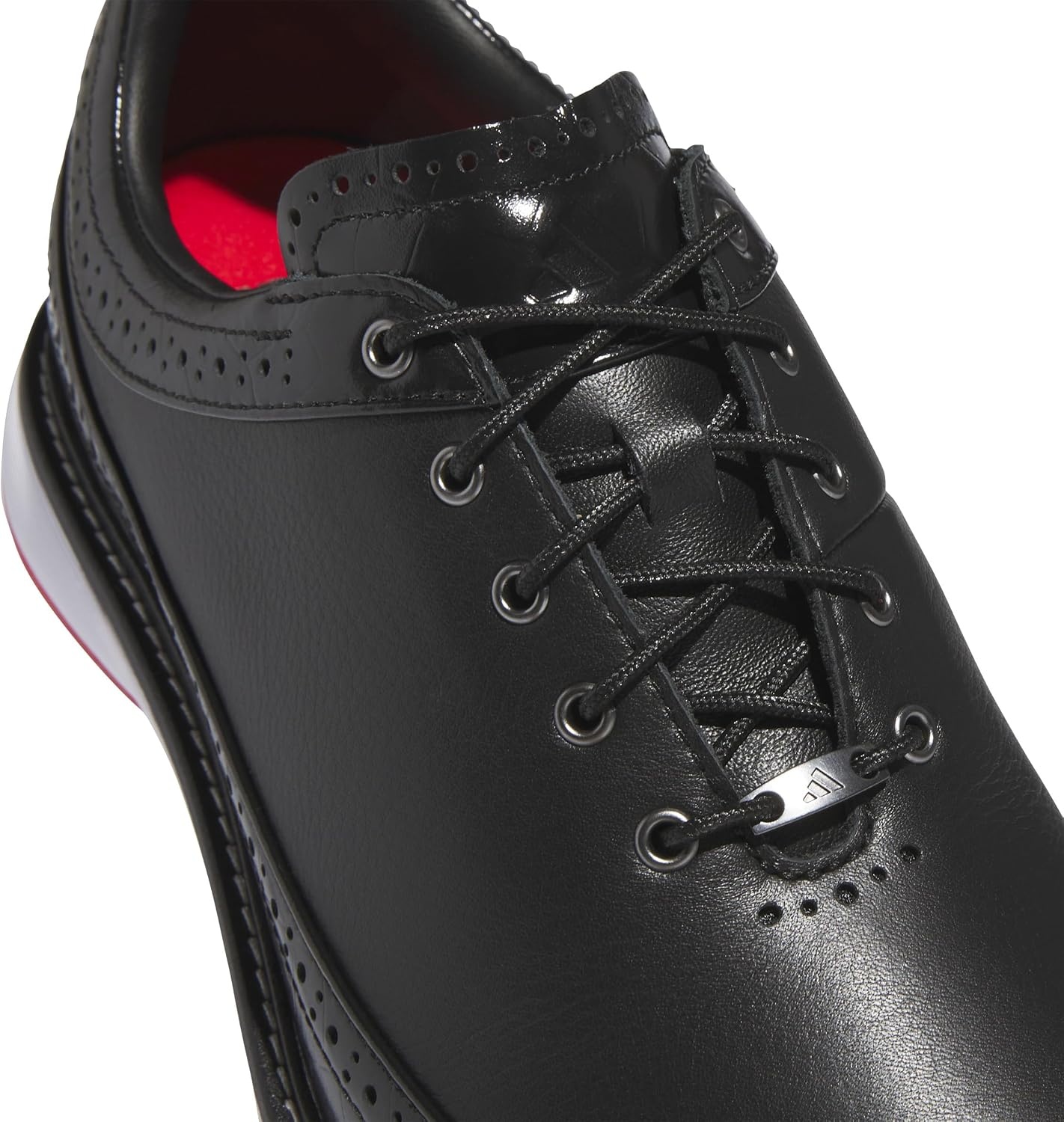 image:imageAdidas Unisex MC80 Spikeless Golf ShoesCore BlackIron MetallicBetter Scarlet
