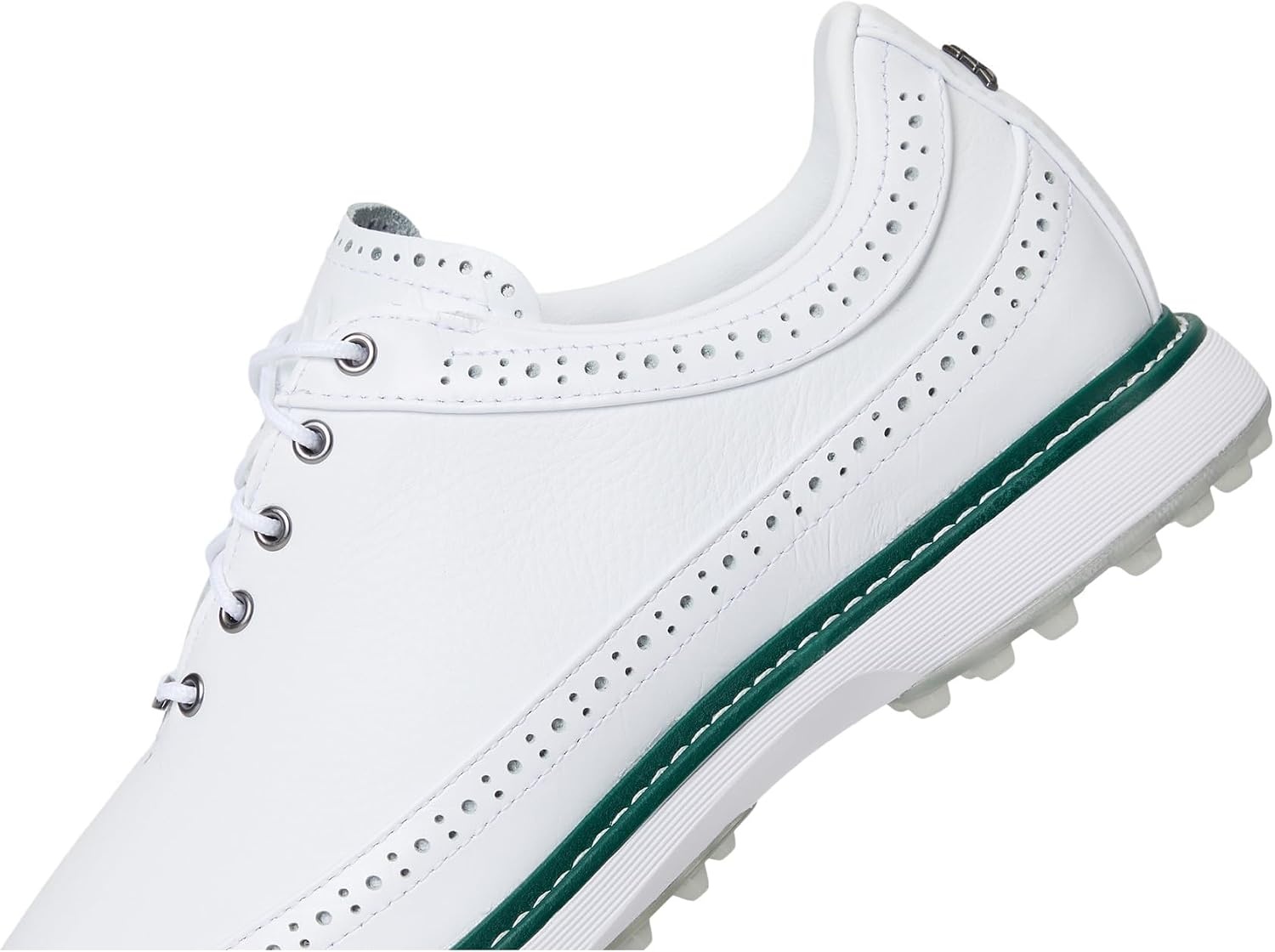image:imageAdidas Unisex MC80 Spikeless Golf ShoesFootwear WhiteSilver MetalicCollegiate Green