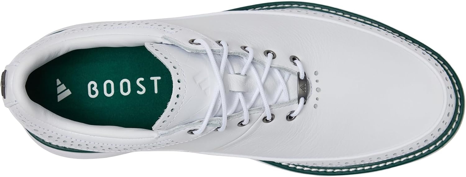 image:imageAdidas Unisex MC80 Spikeless Golf ShoesFootwear WhiteSilver MetalicCollegiate Green
