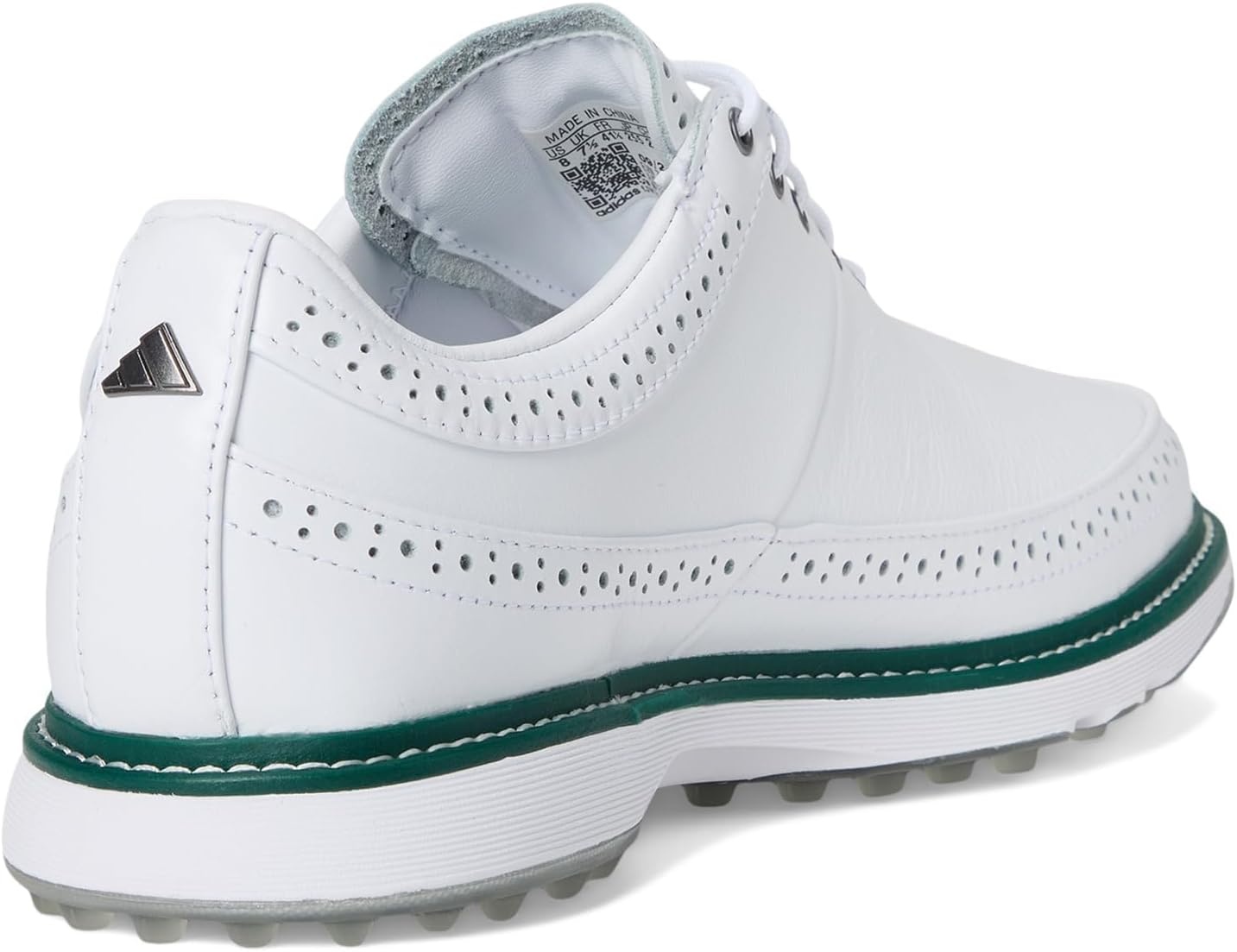 image:imageAdidas Unisex MC80 Spikeless Golf ShoesFootwear WhiteSilver MetalicCollegiate Green