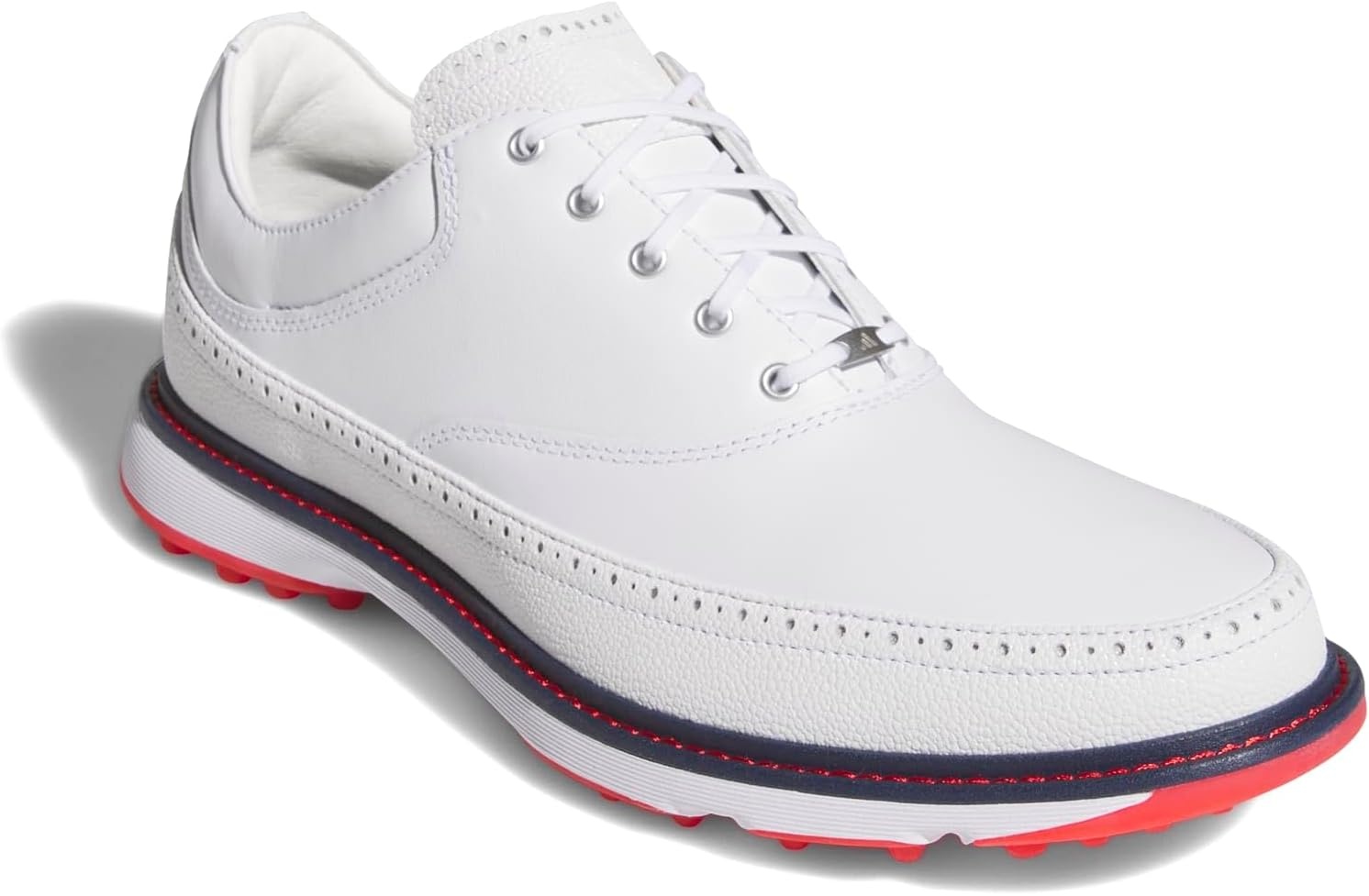 image:imageAdidas Unisex MC80 Spikeless Golf ShoesFtwr WhiteCollegiate NavyRed