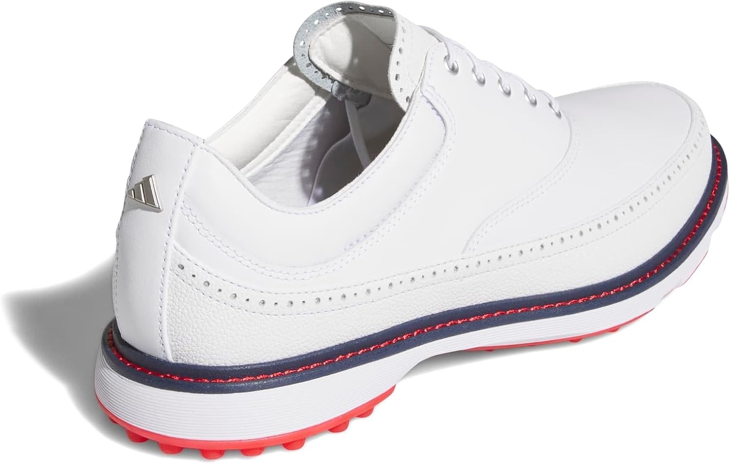 image:imageAdidas Unisex MC80 Spikeless Golf ShoesFtwr WhiteCollegiate NavyRed