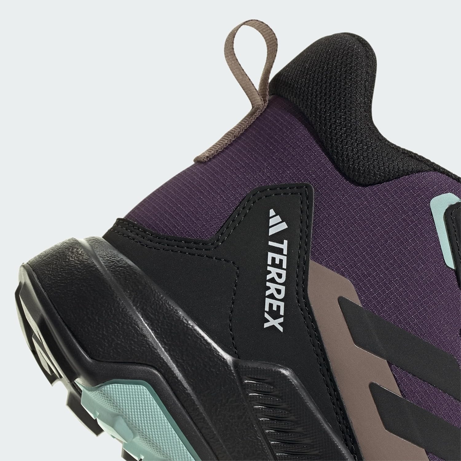 image:imageAdidas Womens Terrex Anylander Mid Top Rainrdy Hiking SneakersAurora PlumBlackTrace Brown