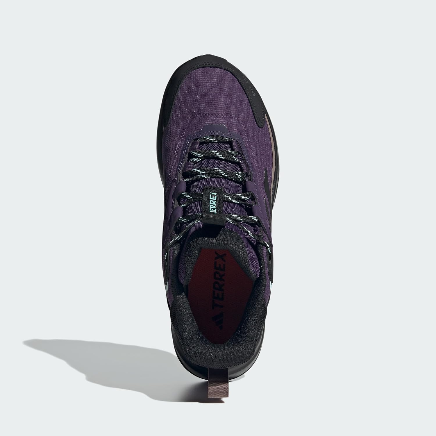 image:imageAdidas Womens Terrex Anylander Mid Top Rainrdy Hiking SneakersAurora PlumBlackTrace Brown