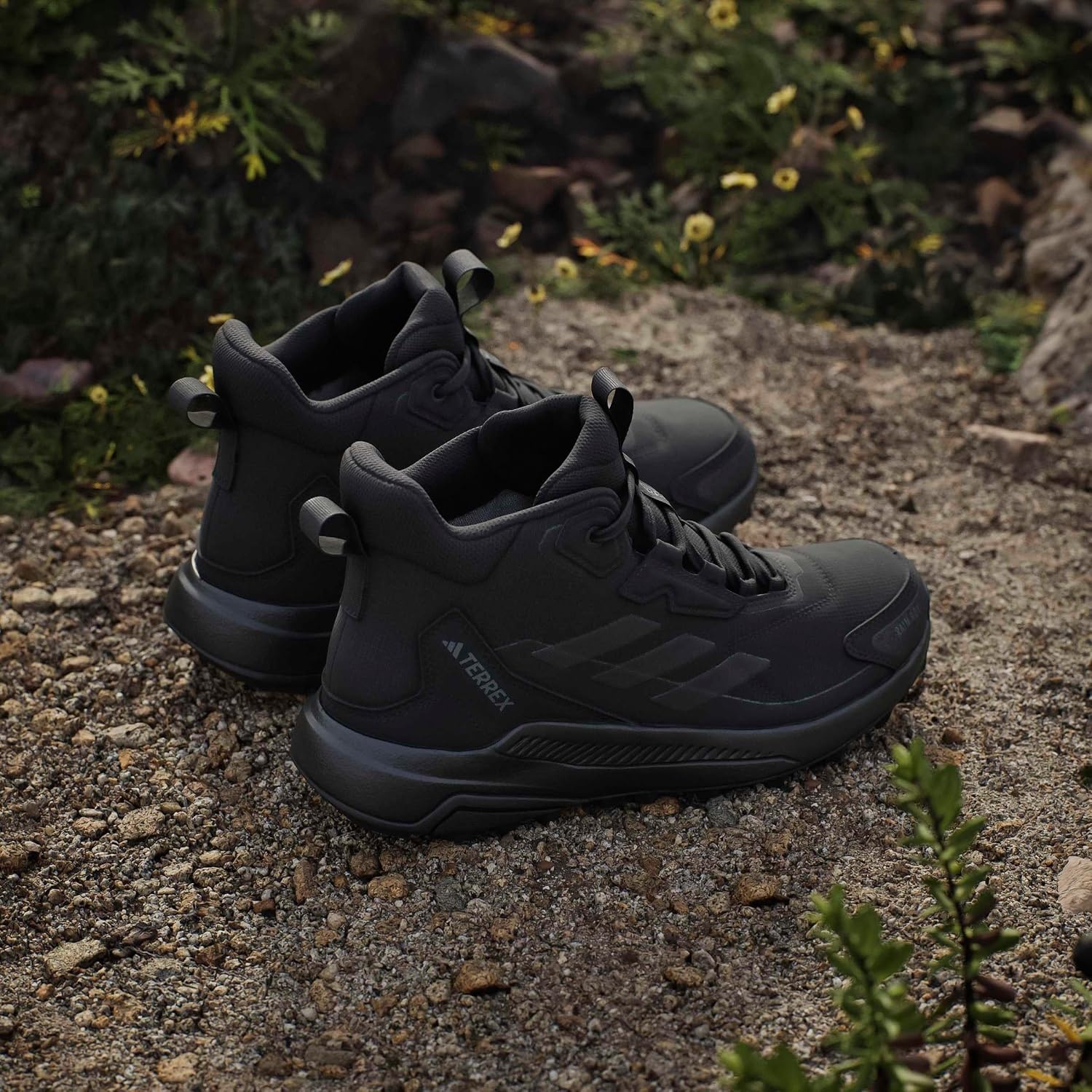 image:imageAdidas Womens Terrex Anylander Mid Top Rainrdy Hiking SneakersBlackBlackGrey