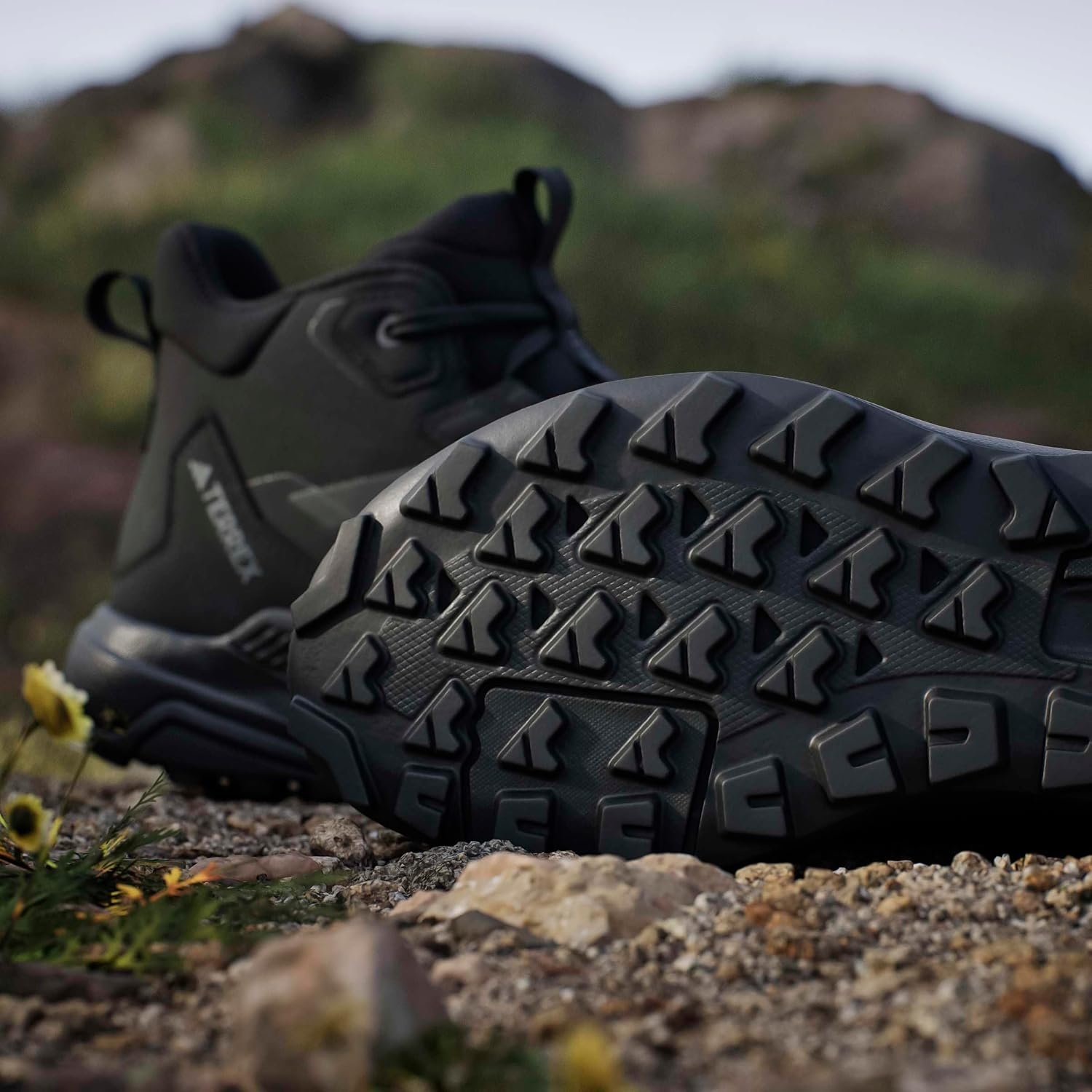 image:imageAdidas Womens Terrex Anylander Mid Top Rainrdy Hiking SneakersBlackBlackGrey