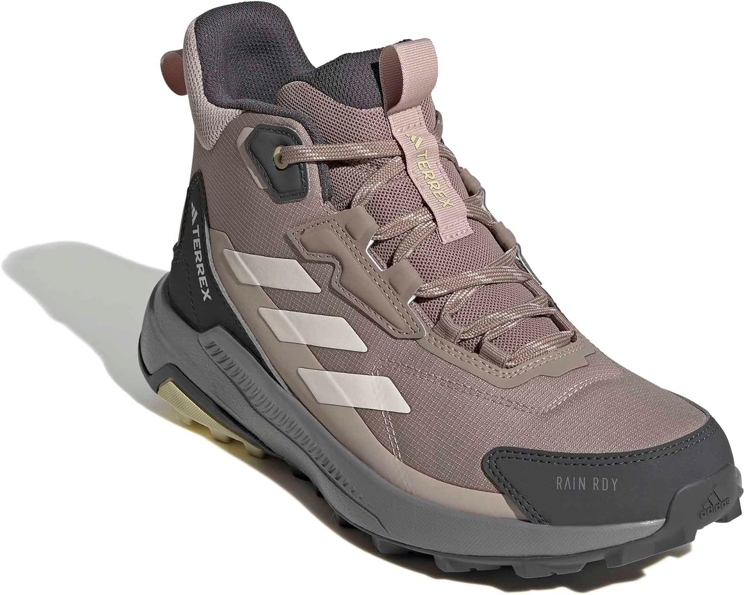image:imageAdidas Womens Terrex Anylander Mid Top Rainrdy Hiking SneakersChalky BrownWonder WhiteGrey