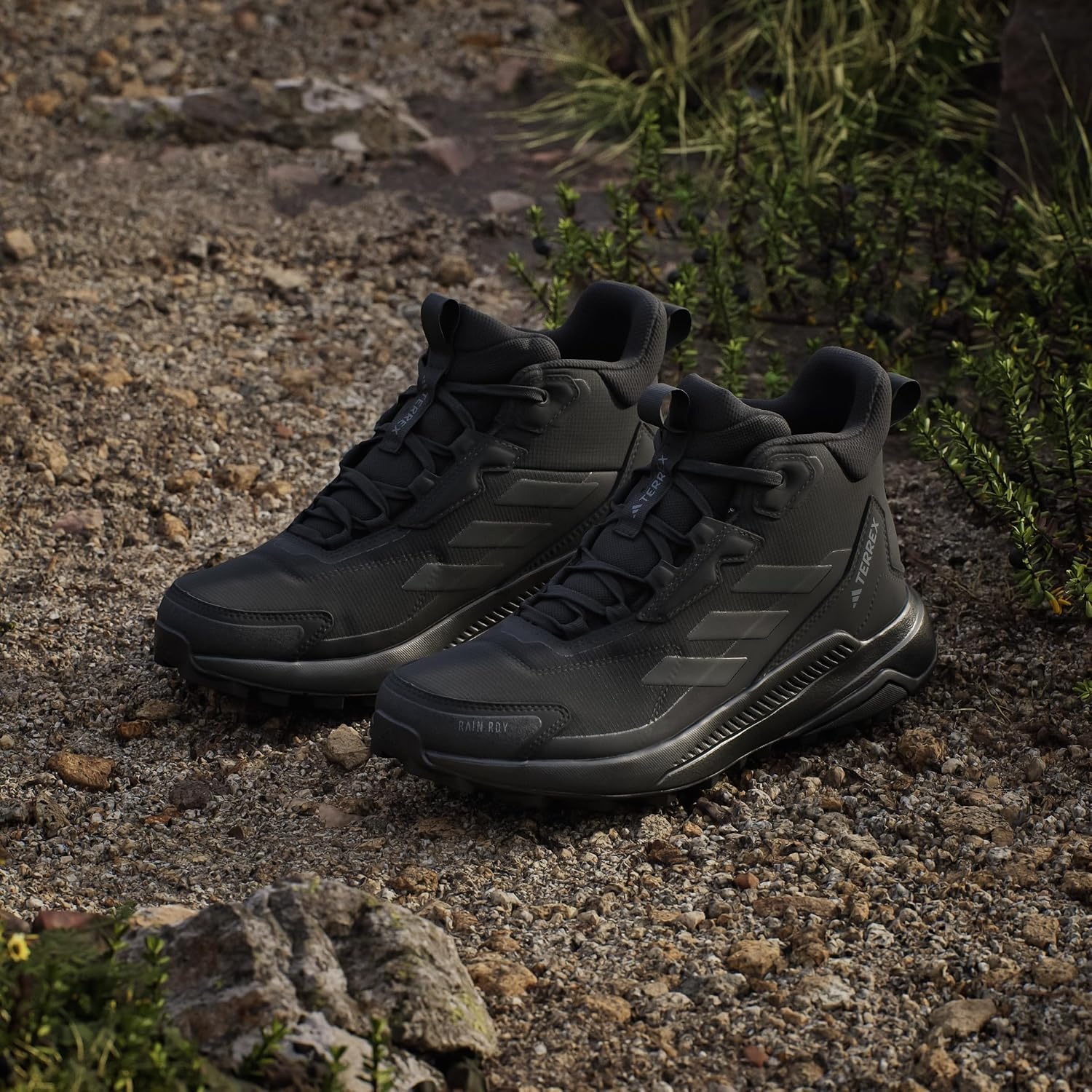 image:imageAdidas Womens Terrex Anylander Mid Top Rainrdy Hiking SneakersCore Black Core Black Grey Four