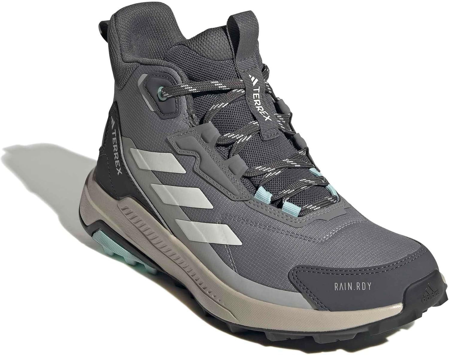 image:imageAdidas Womens Terrex Anylander Mid Top Rainrdy Hiking SneakersGreyOff WhiteGrey