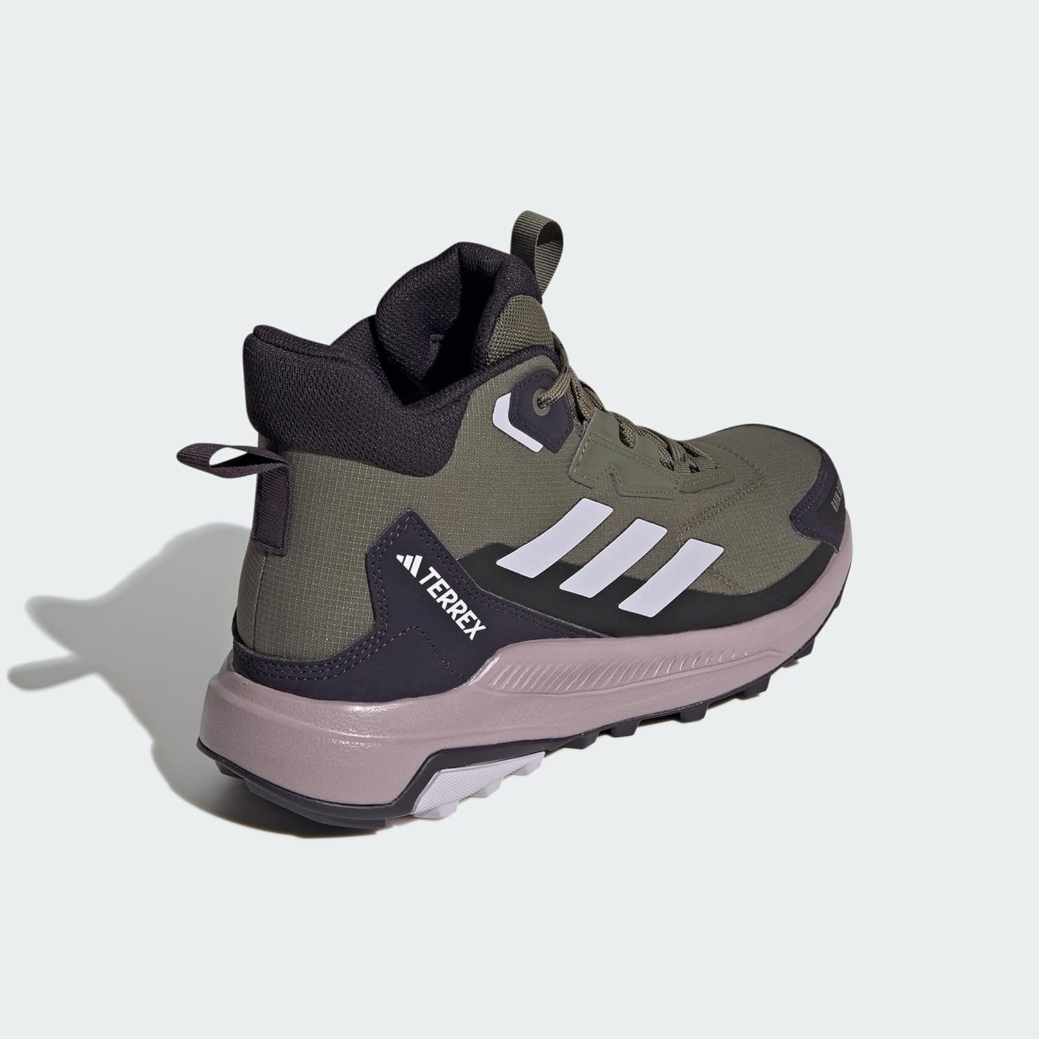 image:imageAdidas Womens Terrex Anylander Mid Top Rainrdy Hiking SneakersOlive Strata Silver Dawn Amber Tint