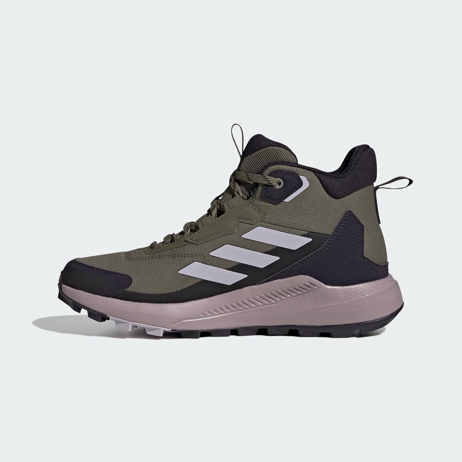 image:imageAdidas Womens Terrex Anylander Mid Top Rainrdy Hiking SneakersOlive Strata Silver Dawn Amber Tint
