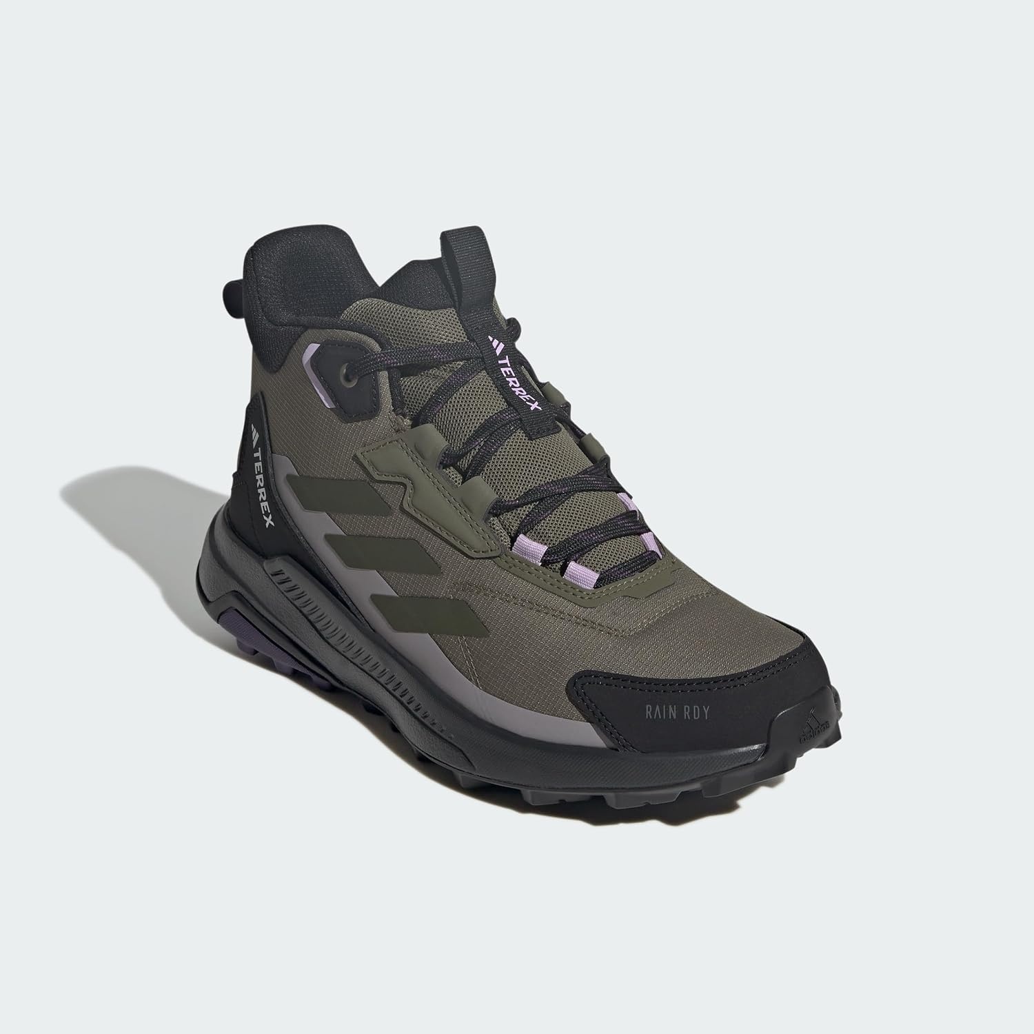 image:imageAdidas Womens Terrex Anylander Mid Top Rainrdy Hiking SneakersOlive StrataNight CargoBlack