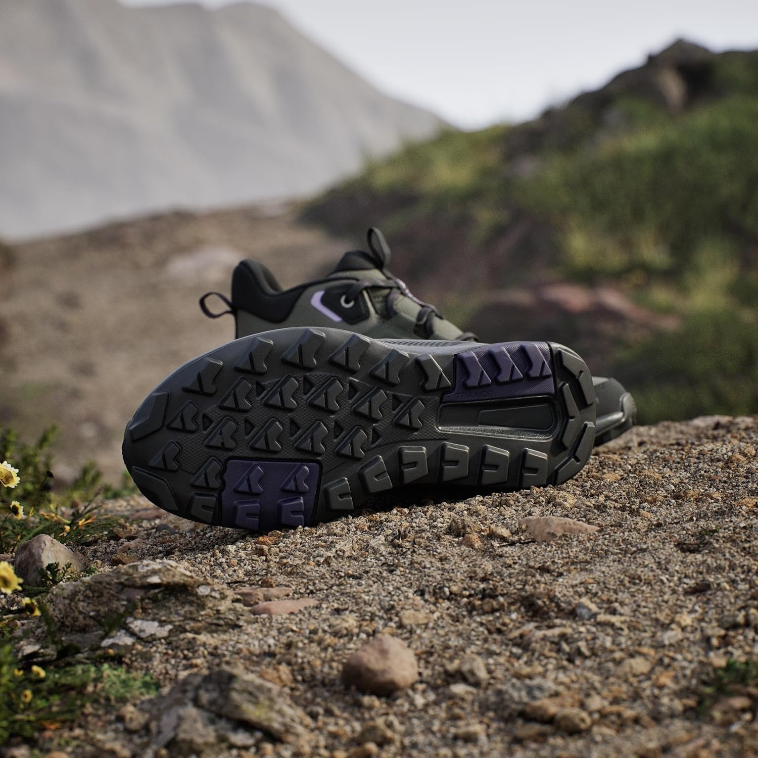 image:imageAdidas Womens Terrex Anylander Mid Top Rainrdy Hiking SneakersOlive StrataNight CargoBlack