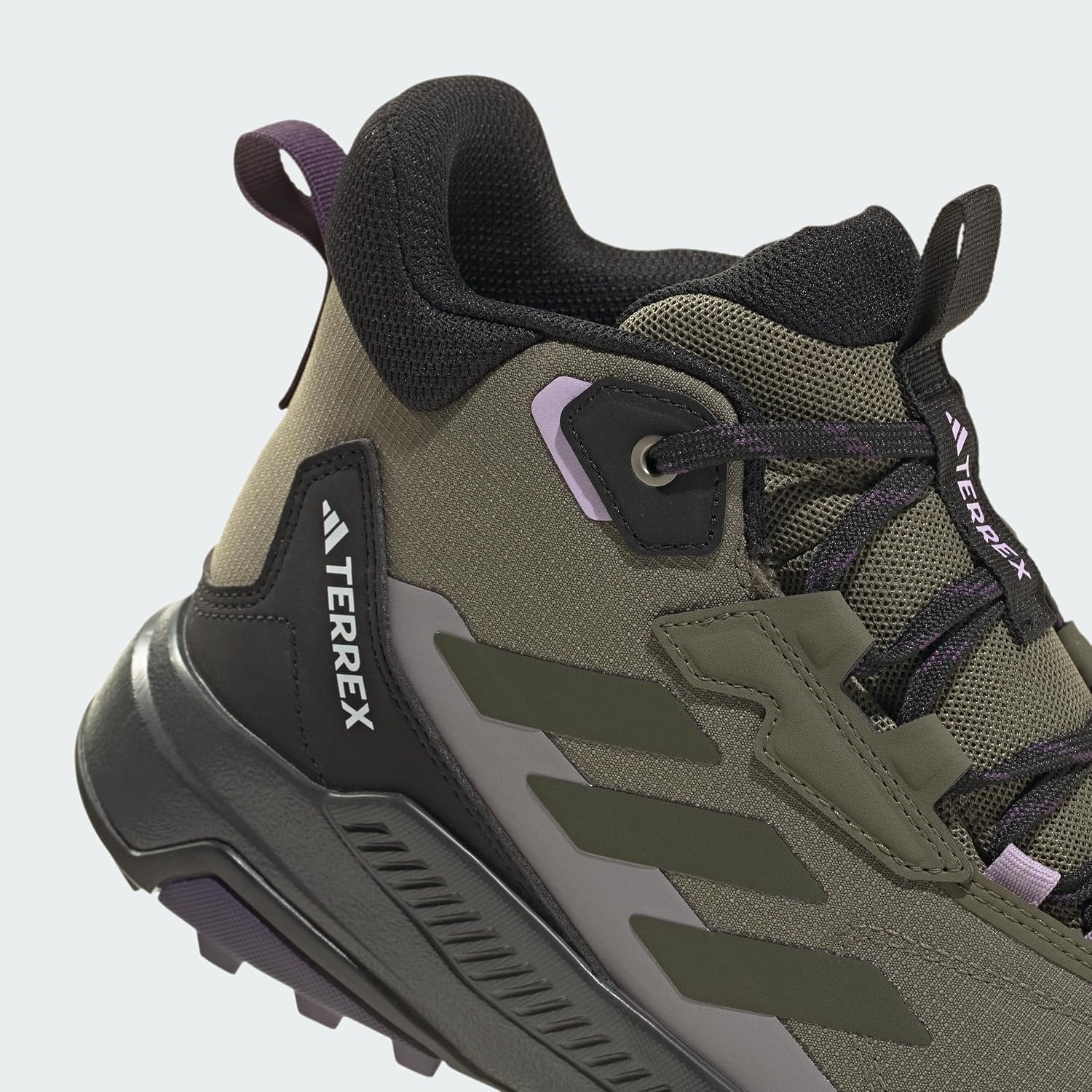 image:imageAdidas Womens Terrex Anylander Mid Top Rainrdy Hiking SneakersOlive StrataNight CargoBlack