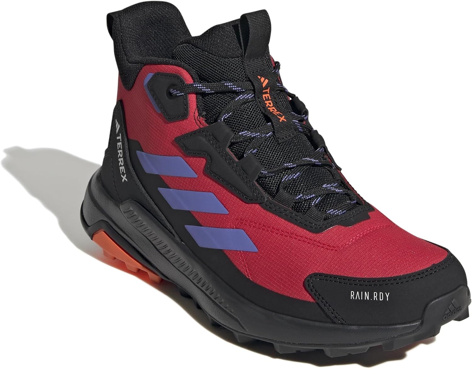 image:imageAdidas Womens Terrex Anylander Mid Top Rainrdy Hiking SneakersPure Ruby Semi Cobalt Blue Core Black