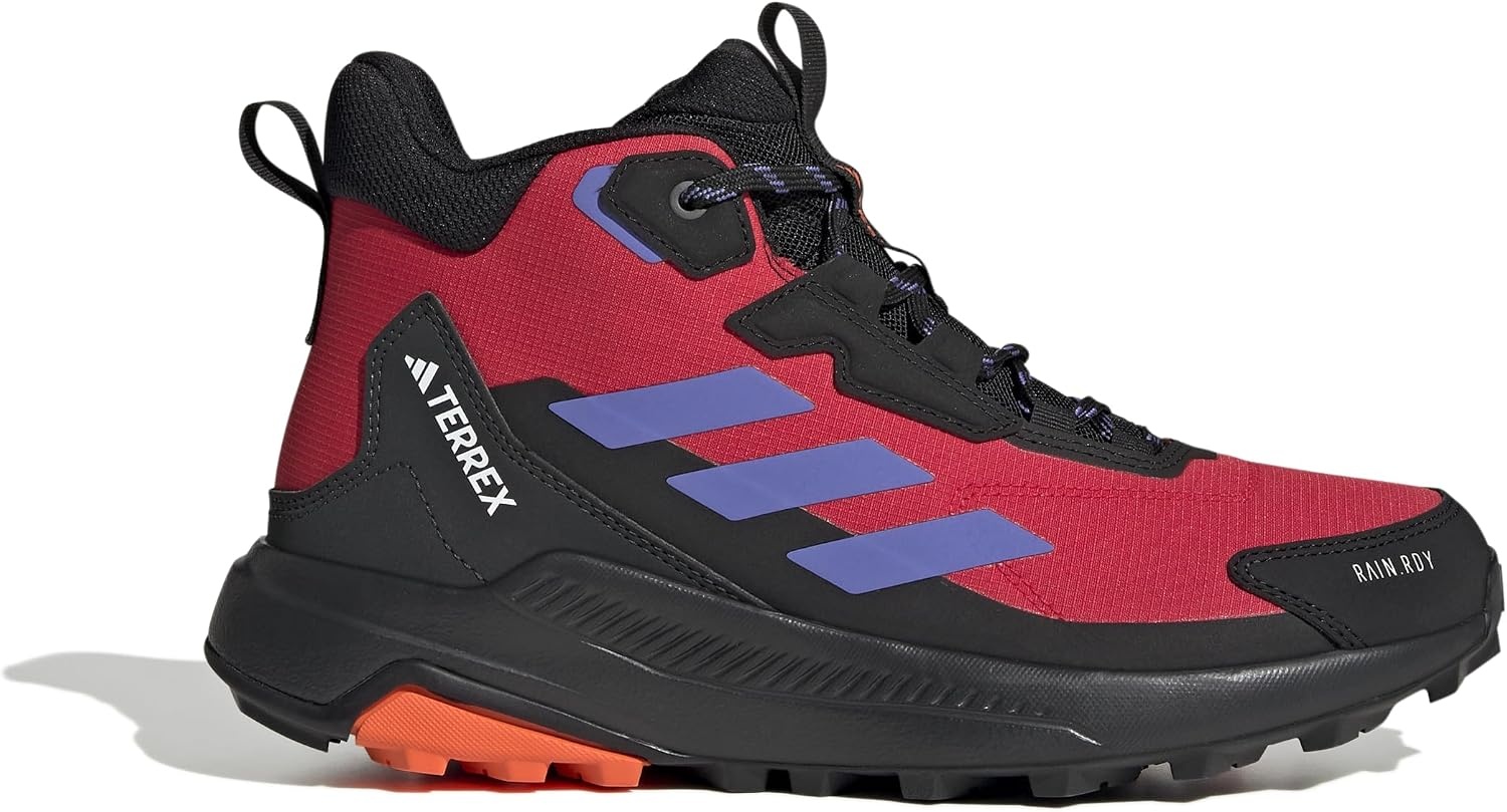 image:imageAdidas Womens Terrex Anylander Mid Top Rainrdy Hiking SneakersPure Ruby Semi Cobalt Blue Core Black