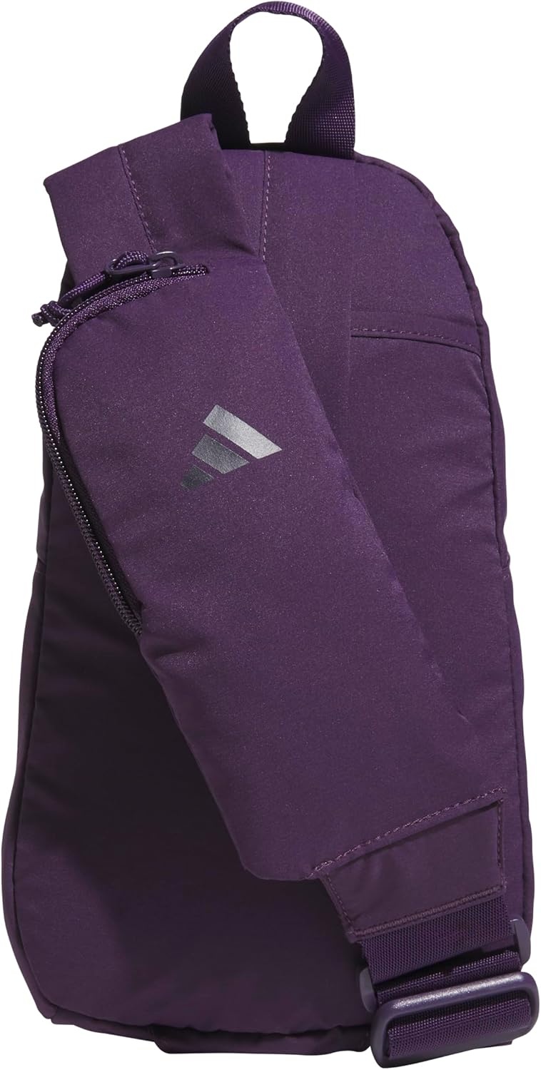 image:imageadidas Essentials Sling Bag Adjustable Strap Secure Zip Pockets Wears Crossbody Phone Strap Pocket Locks In Essentials Everyday amp Travel ReadyAurora Plum PurpleAurora Black3