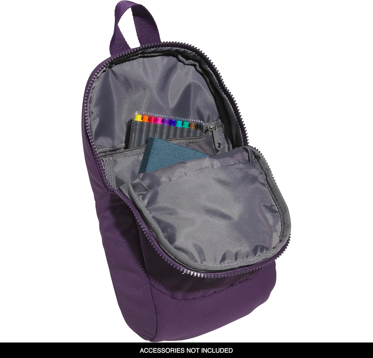 image:imageadidas Essentials Sling Bag Adjustable Strap Secure Zip Pockets Wears Crossbody Phone Strap Pocket Locks In Essentials Everyday amp Travel ReadyAurora Plum PurpleAurora Black3