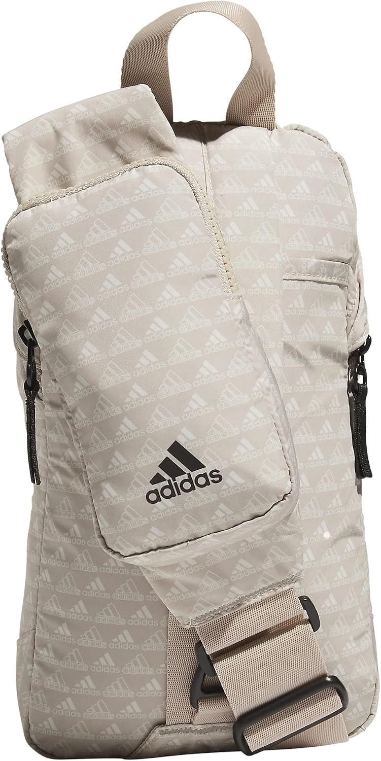 image:imageadidas Essentials Sling Bag Adjustable Strap Secure Zip Pockets Wears Crossbody Phone Strap Pocket Locks In Essentials Everyday amp Travel ReadyBos Mini Monogram Wonder BeigeBlack2