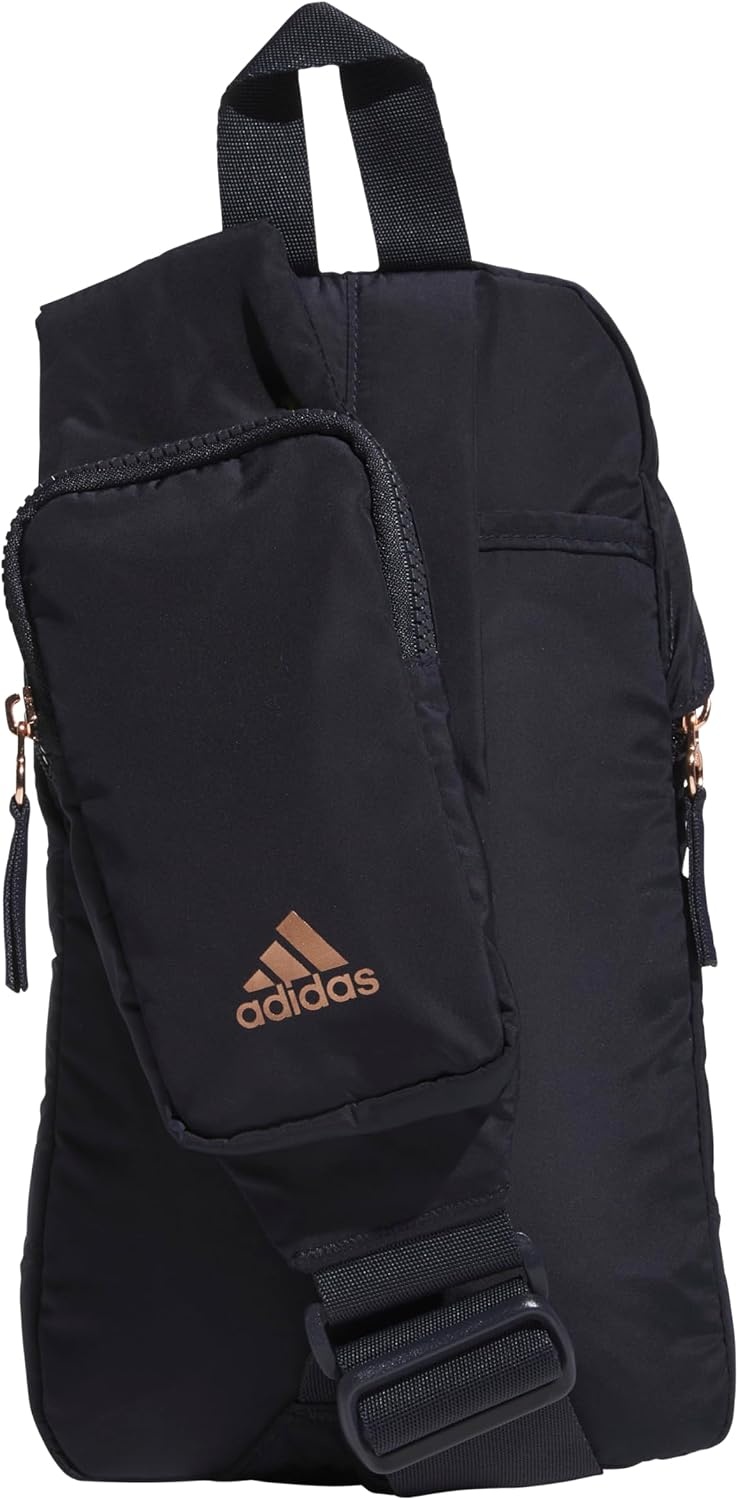 image:imageadidas Essentials Sling Bag Adjustable Strap Secure Zip Pockets Wears Crossbody Phone Strap Pocket Locks In Essentials Everyday amp Travel ReadyLegend Ink BlueRose Gold2