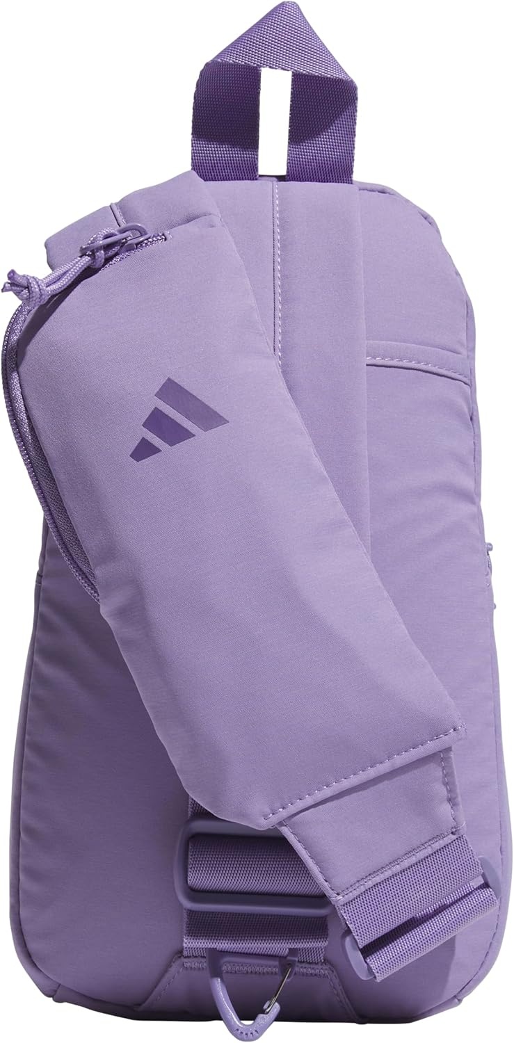 image:imageadidas Essentials Sling Bag Adjustable Strap Secure Zip Pockets Wears Crossbody Phone Strap Pocket Locks In Essentials Everyday amp Travel ReadyMagic Lilac Purple3