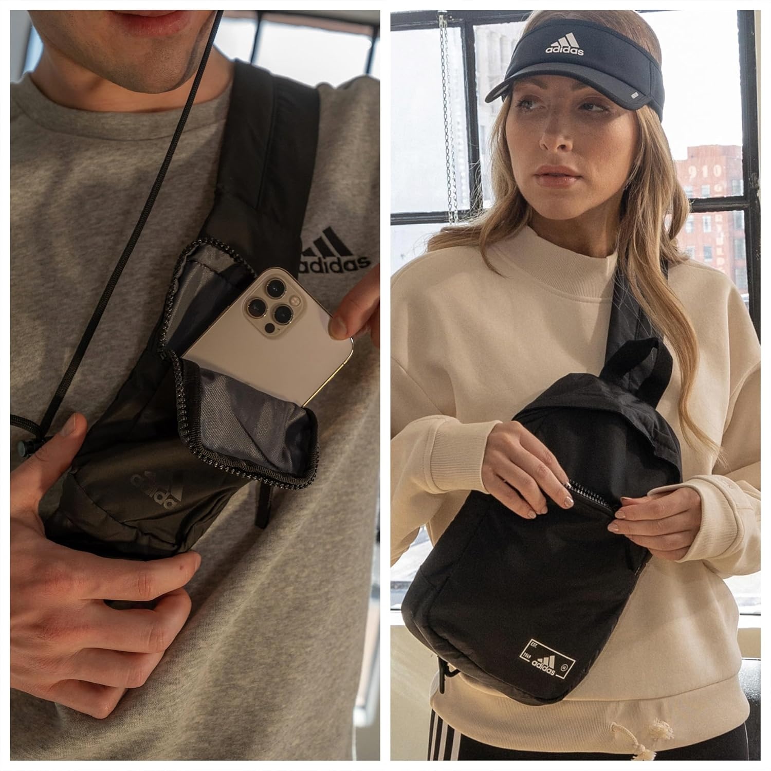 image:imageadidas Essentials Sling Bag Adjustable Strap Secure Zip Pockets Wears Crossbody Phone Strap Pocket Locks In Essentials Everyday amp Travel ReadyMagic BeigeOff WhiteGilver2