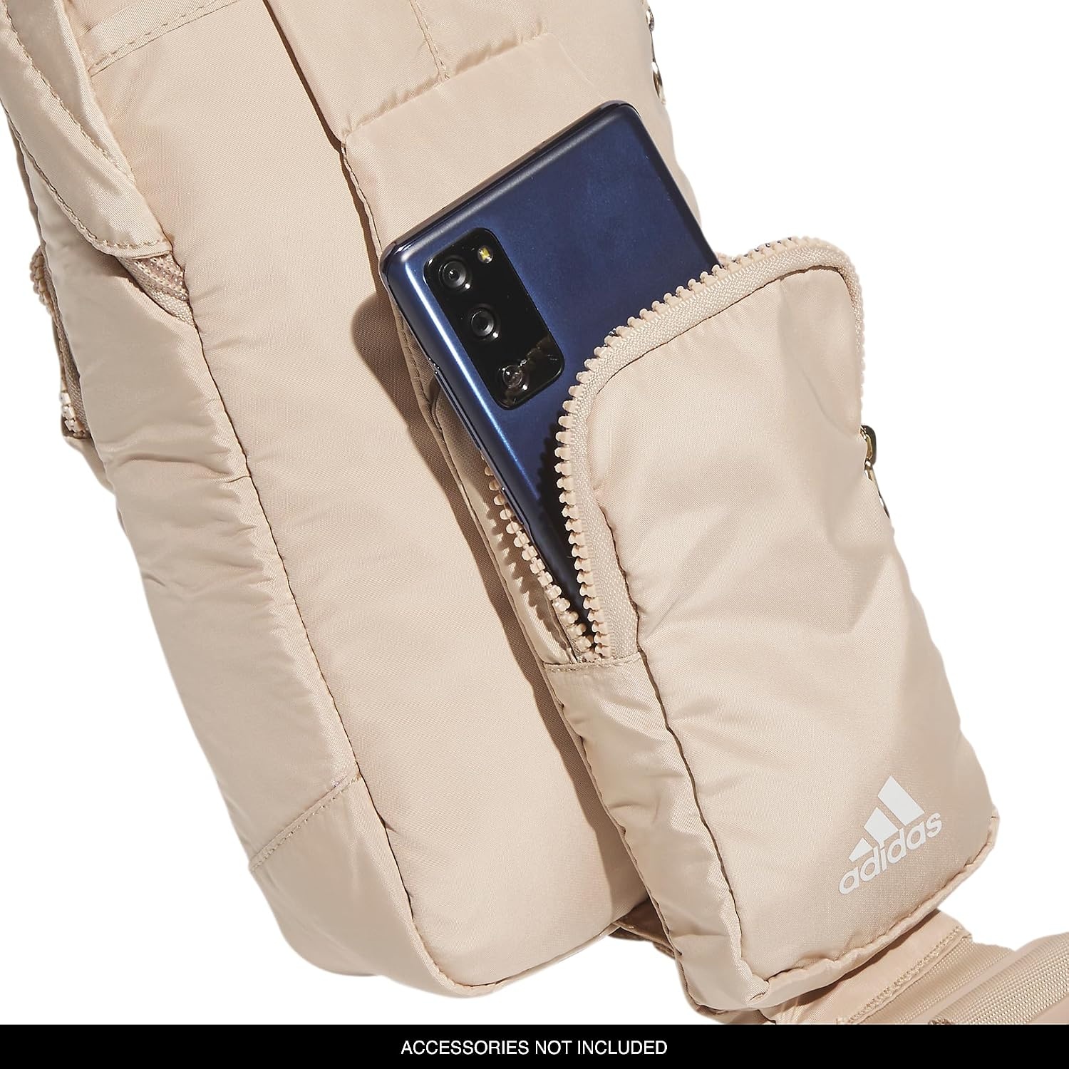 image:imageadidas Essentials Sling Bag Adjustable Strap Secure Zip Pockets Wears Crossbody Phone Strap Pocket Locks In Essentials Everyday amp Travel ReadyMagic BeigeOff WhiteGilver2