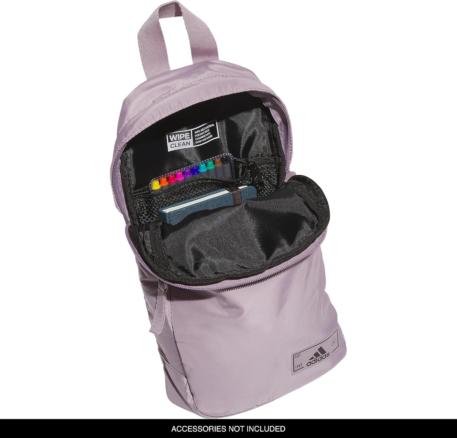 image:imageadidas Essentials Sling Bag Adjustable Strap Secure Zip Pockets Wears Crossbody Phone Strap Pocket Locks In Essentials Everyday amp Travel ReadyPreloved Fig PurpleBlack2