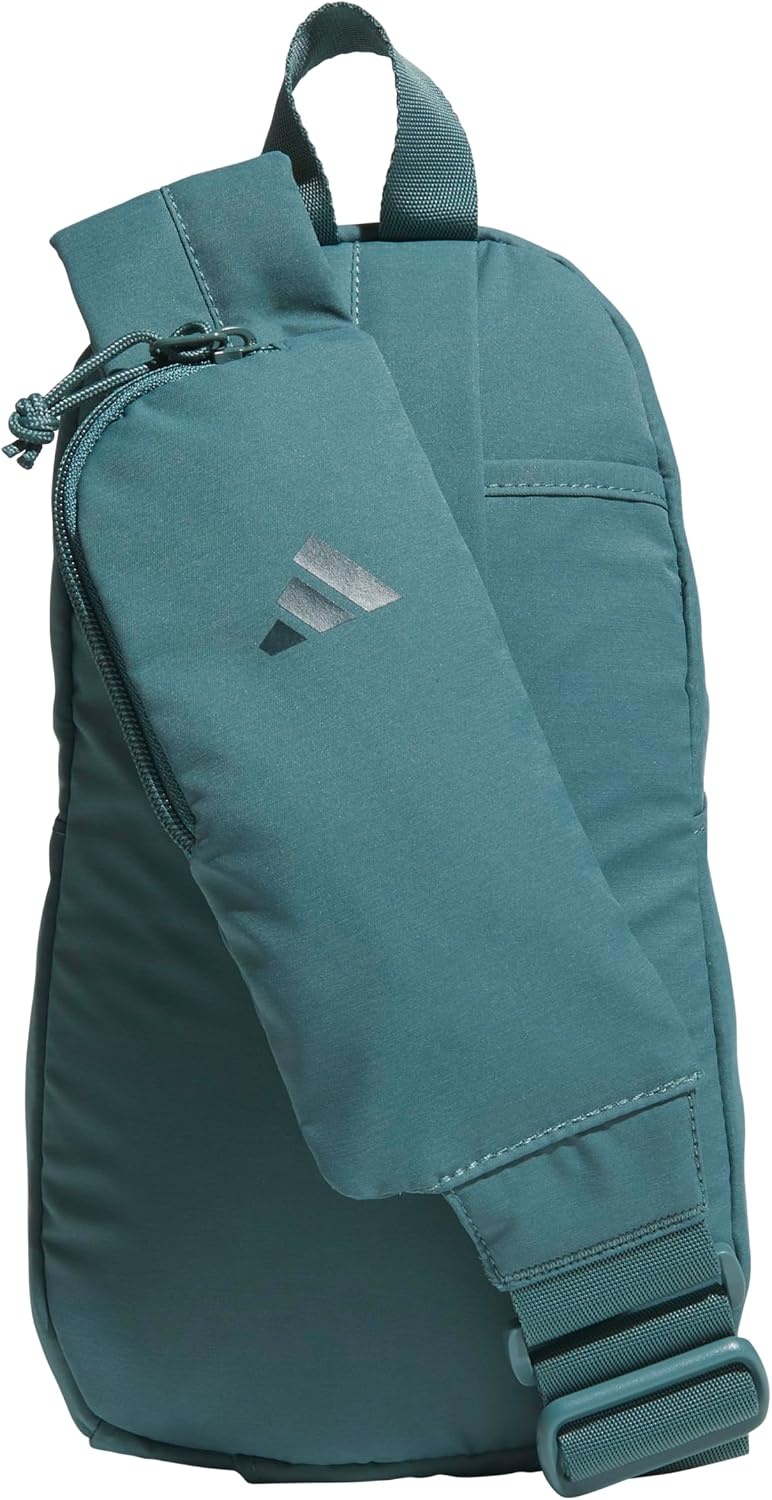 image:imageadidas Essentials Sling Bag Adjustable Strap Secure Zip Pockets Wears Crossbody Phone Strap Pocket Locks In Essentials Everyday amp Travel ReadyPreloved Teal GreenAurora Green Ivy3