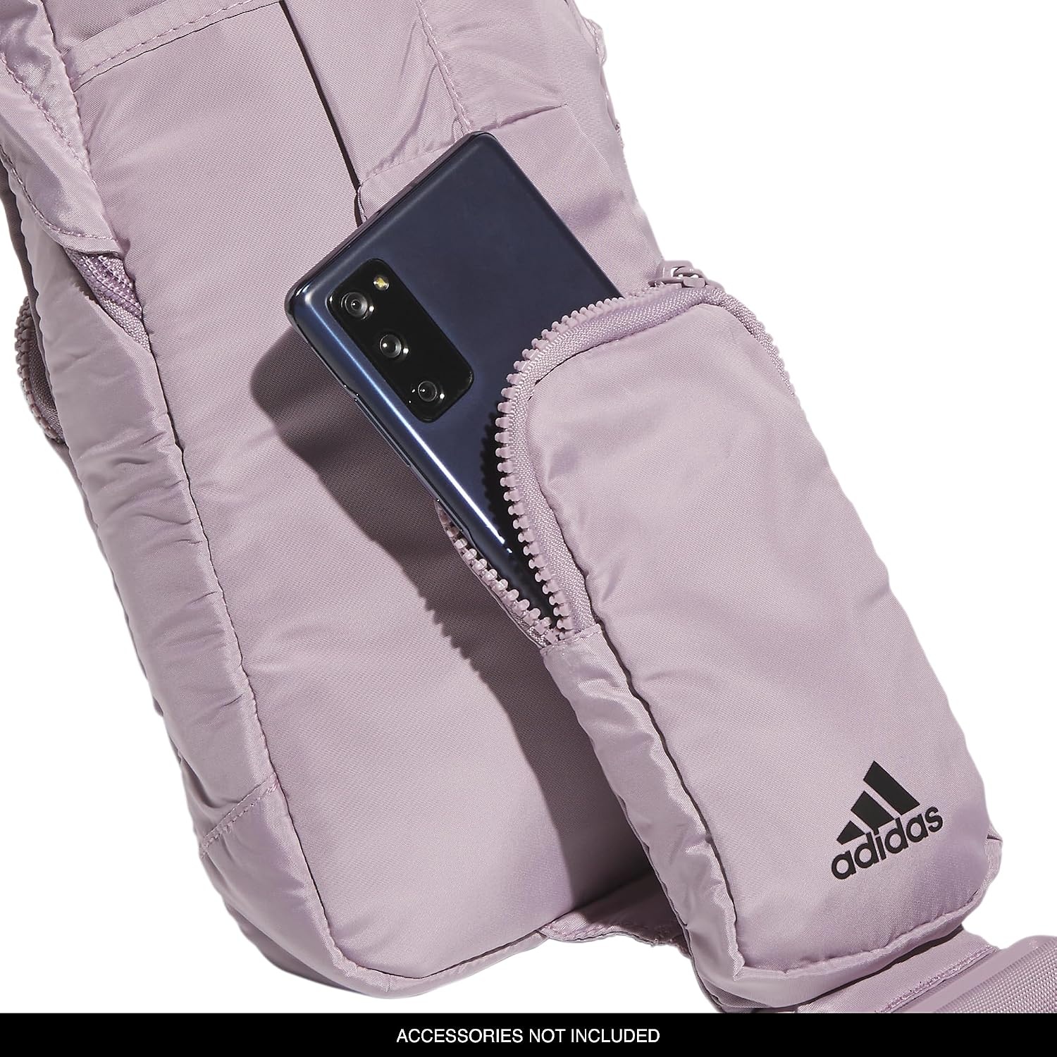 image:imageadidas Essentials Sling Bag Adjustable Strap Secure Zip Pockets Wears Crossbody Phone Strap Pocket Locks In Essentials Everyday amp Travel ReadyPreloved Fig PurpleBlack2