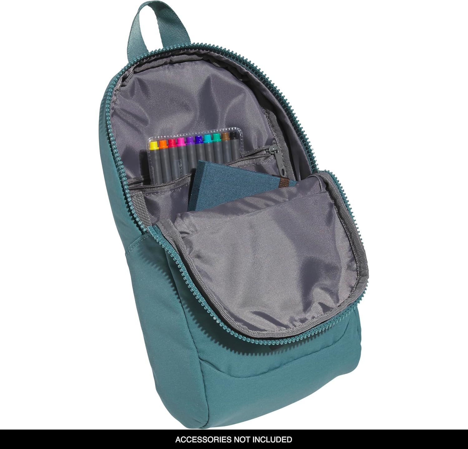 image:imageadidas Essentials Sling Bag Adjustable Strap Secure Zip Pockets Wears Crossbody Phone Strap Pocket Locks In Essentials Everyday amp Travel ReadyPreloved Teal GreenAurora Green Ivy3