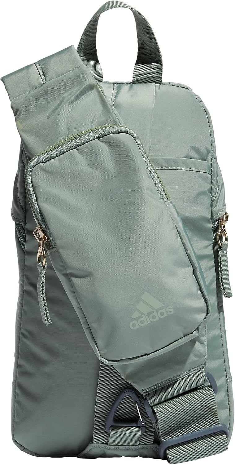 image:imageadidas Essentials Sling Bag Adjustable Strap Secure Zip Pockets Wears Crossbody Phone Strap Pocket Locks In Essentials Everyday amp Travel ReadySilver GreenGilver2