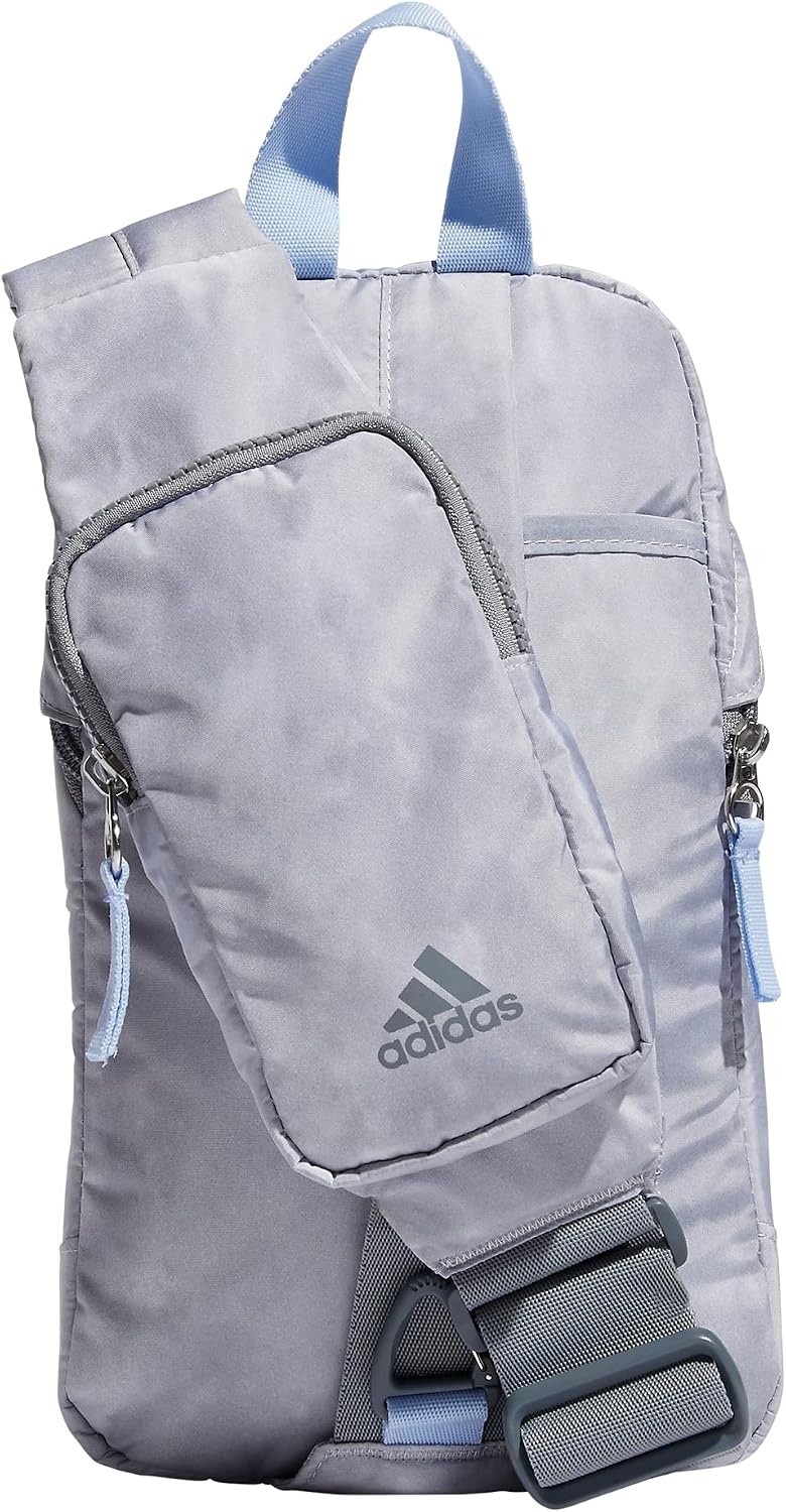 image:imageadidas Essentials Sling Bag Adjustable Strap Secure Zip Pockets Wears Crossbody Phone Strap Pocket Locks In Essentials Everyday amp Travel ReadyStone Wash GreyBlue Dawn2