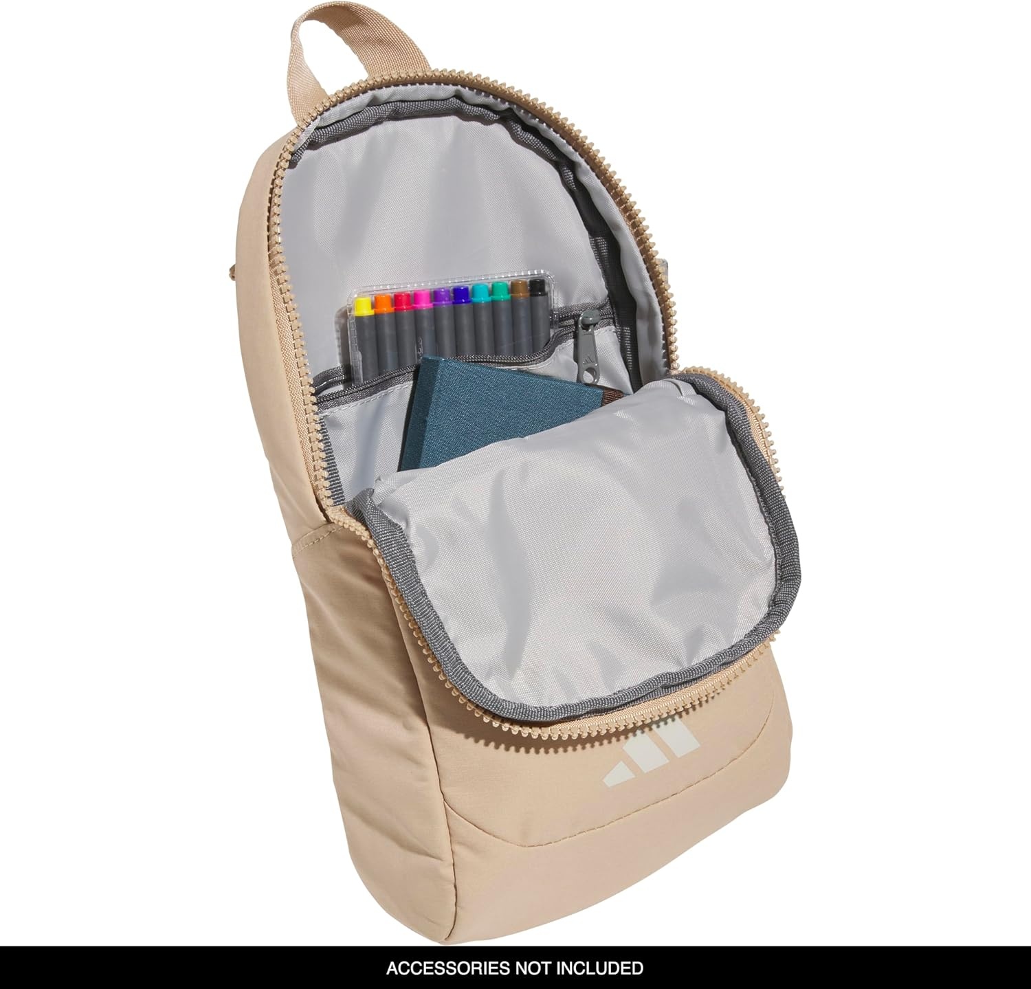 image:imageadidas Essentials Sling Bag Adjustable Strap Secure Zip Pockets Wears Crossbody Phone Strap Pocket Locks In Essentials Everyday amp Travel ReadyWarm Sandstone BeigeWonder Alumina Grey3