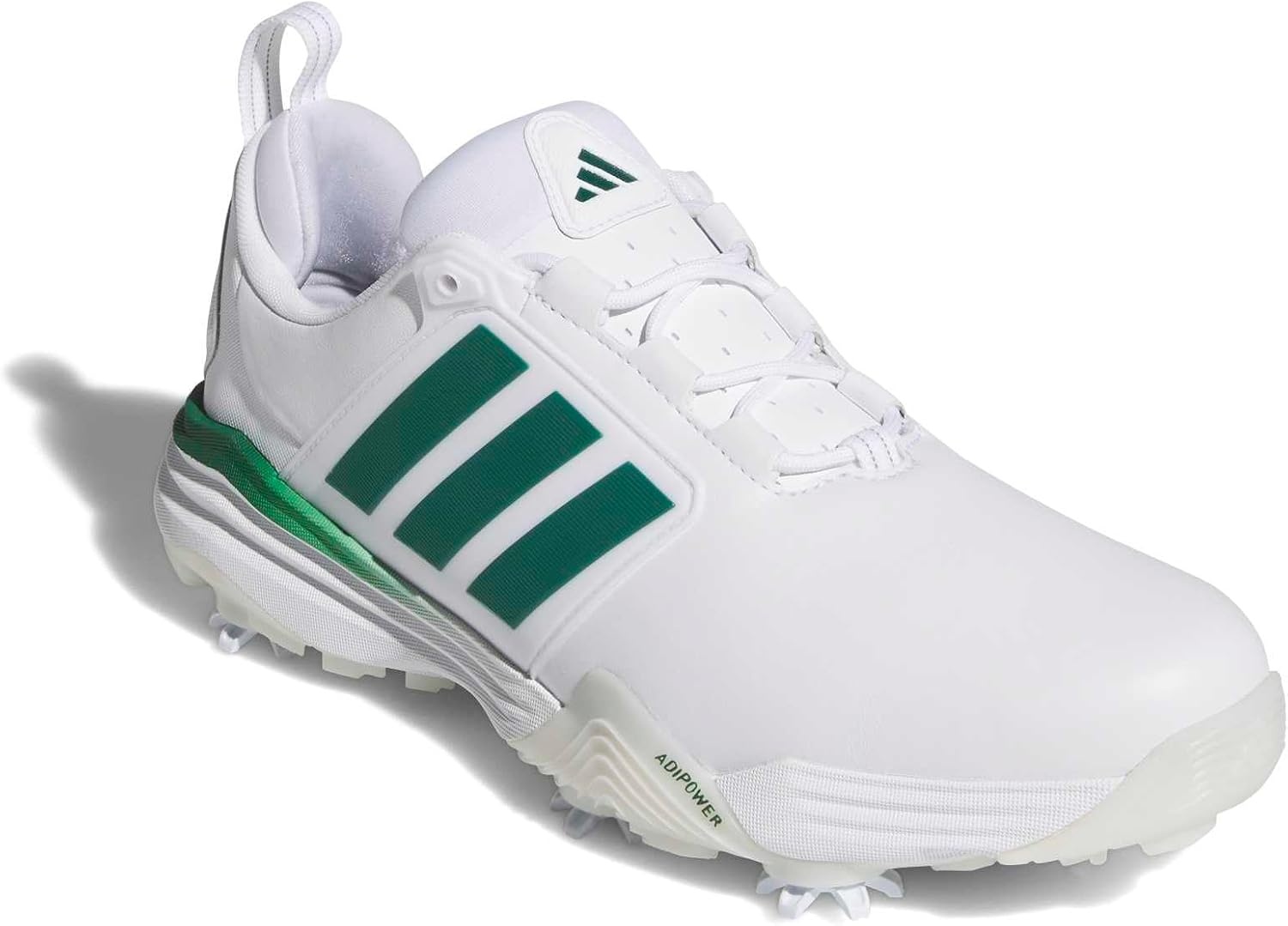 image:imageadidas Mens Adipower 26 Golf ShoesFtwr WhiteCollegiate GreenCrystal White