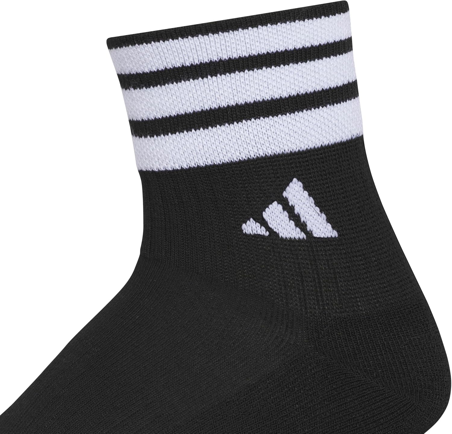 image:imageadidas Mens Cushioned High Quarter Socks 3 Pairs Durable amp ComfortableBlackWhite40High Quarter