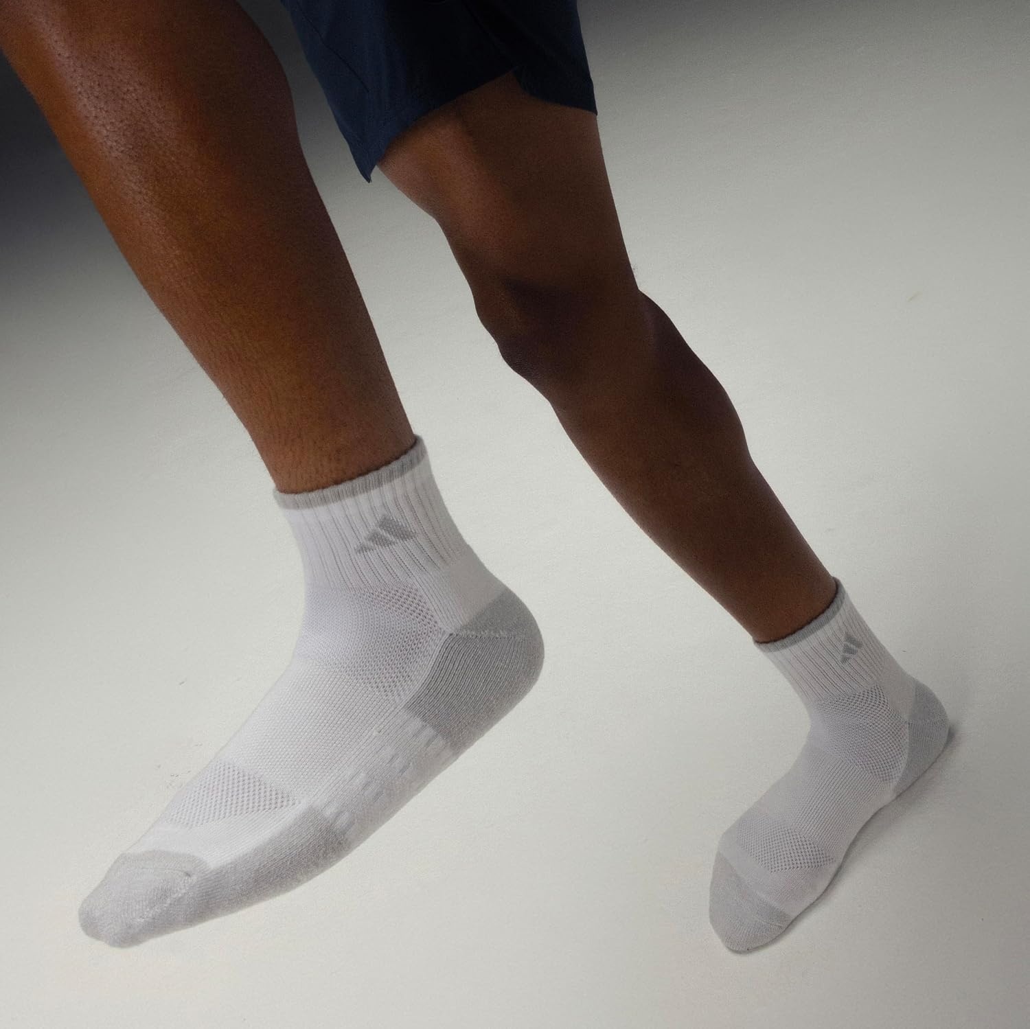 image:imageadidas Mens Cushioned X Socks 3 Pairs 3Pack Targeted Cushioning Arch Support Breathable MoistureWicking Reinforced Heel amp Toe AllDay ComfortTech Indigo BlueDark BlueQuarter3