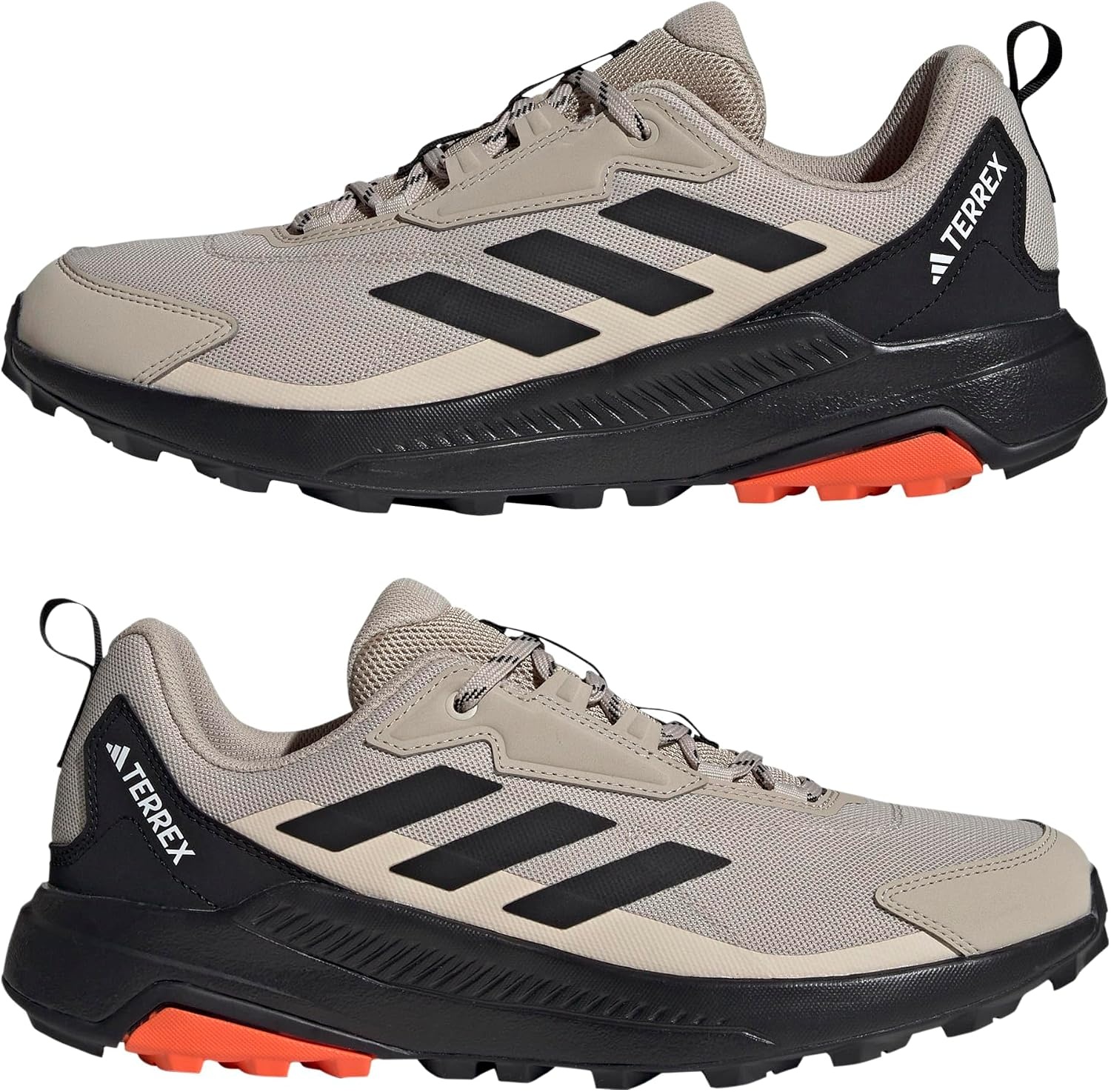 image:imageadidas Mens Terrex Anylander Hiking ShoesWonder BeigeBlackSemi Impact Orange