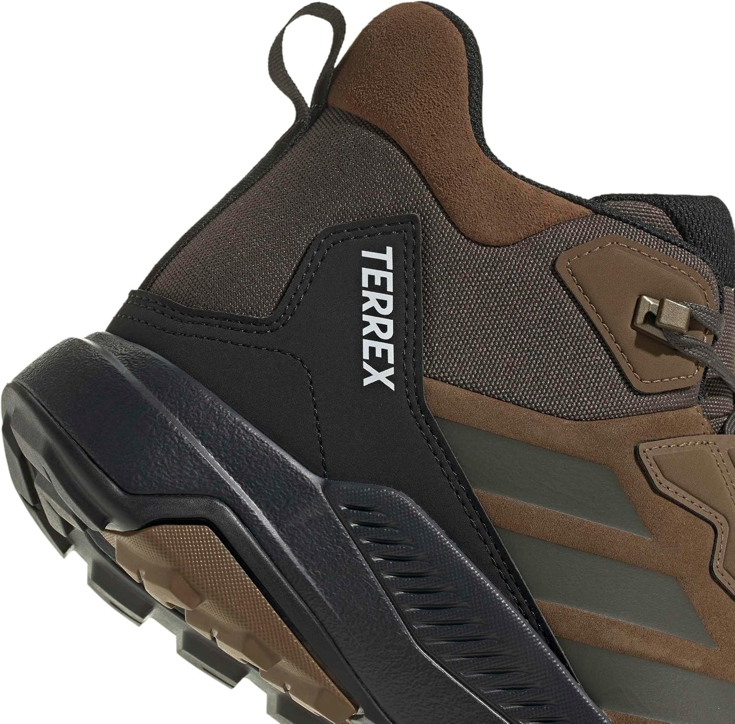 image:imageadidas Mens Terrex Anylander Leather Mid Climaproof Hiking Sneakers Shoes BlackBrown OxideShadow OliveBlack