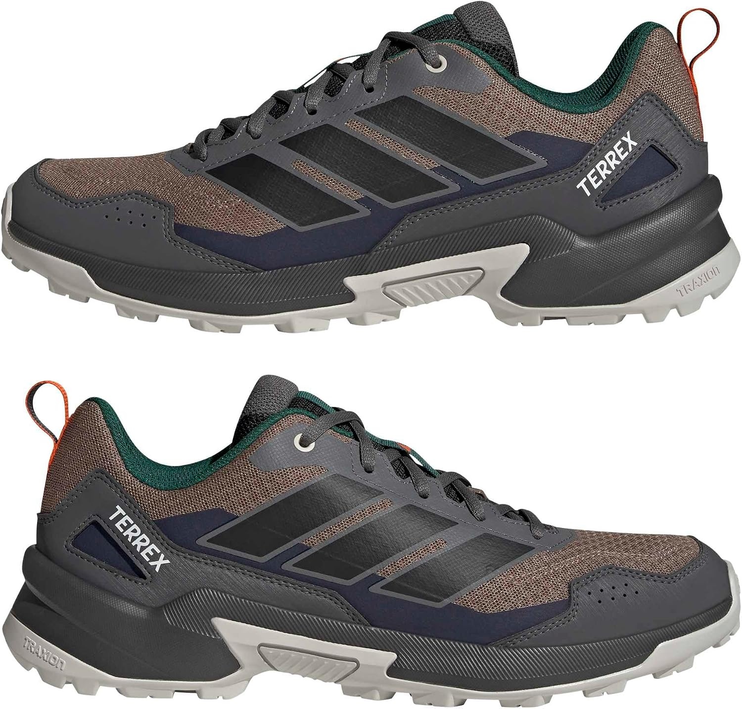 image:imageadidas Mens Terrex Eastrail 3 Hiking Sneakers Shoes Beige GreyChalky BrownBlackGrey