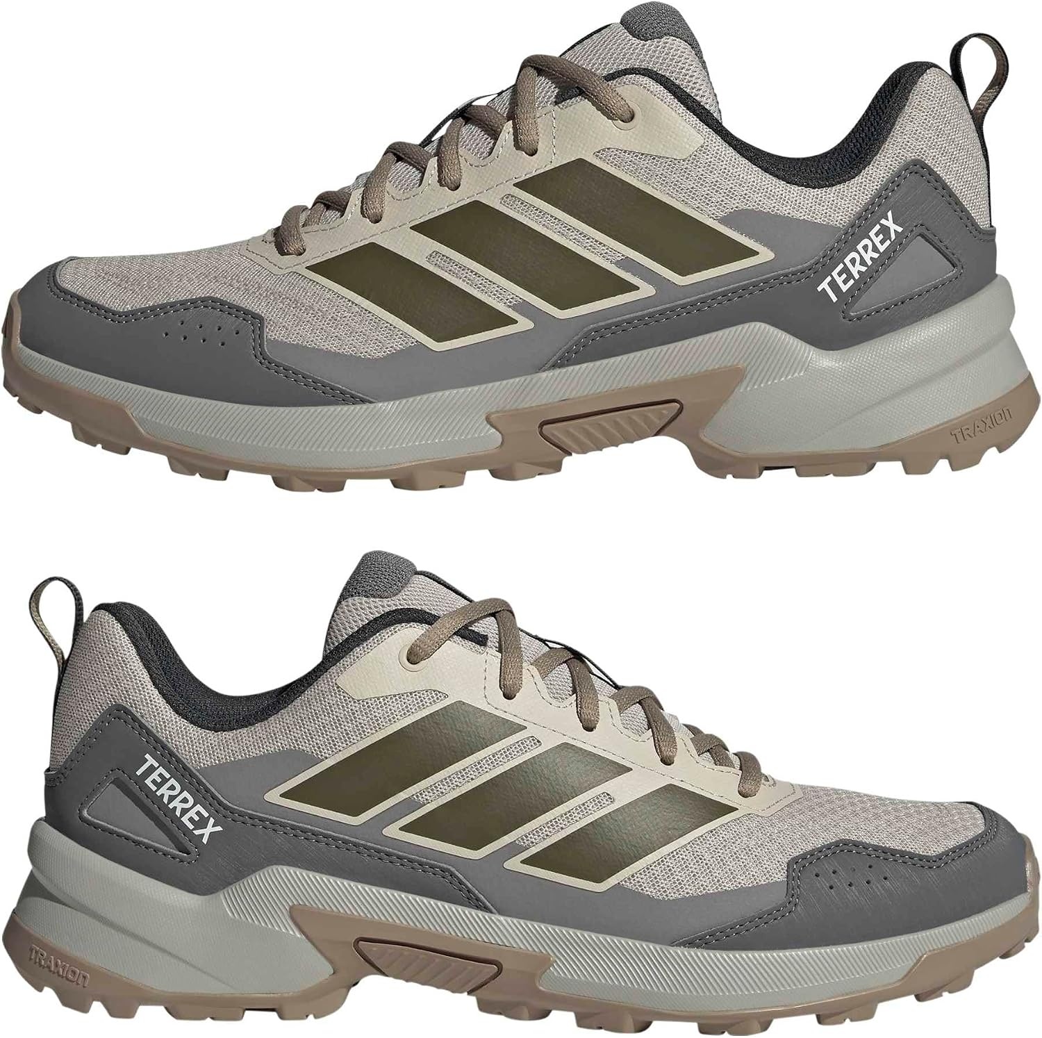 image:imageadidas Mens Terrex Eastrail 3 Hiking Sneakers Shoes Beige GreyWonder AluminaTent GreenGrey