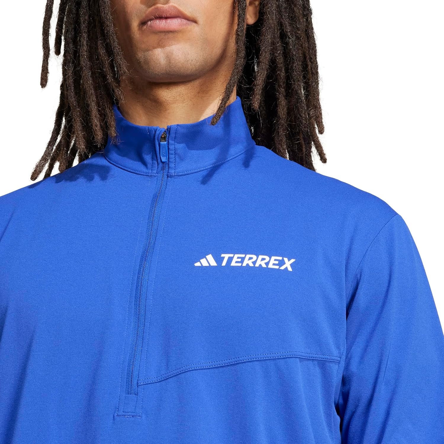 image:imageadidas Mens Terrex Multi HalfZip Long Sleeve Hiking TShirtSemi Lucid Blue