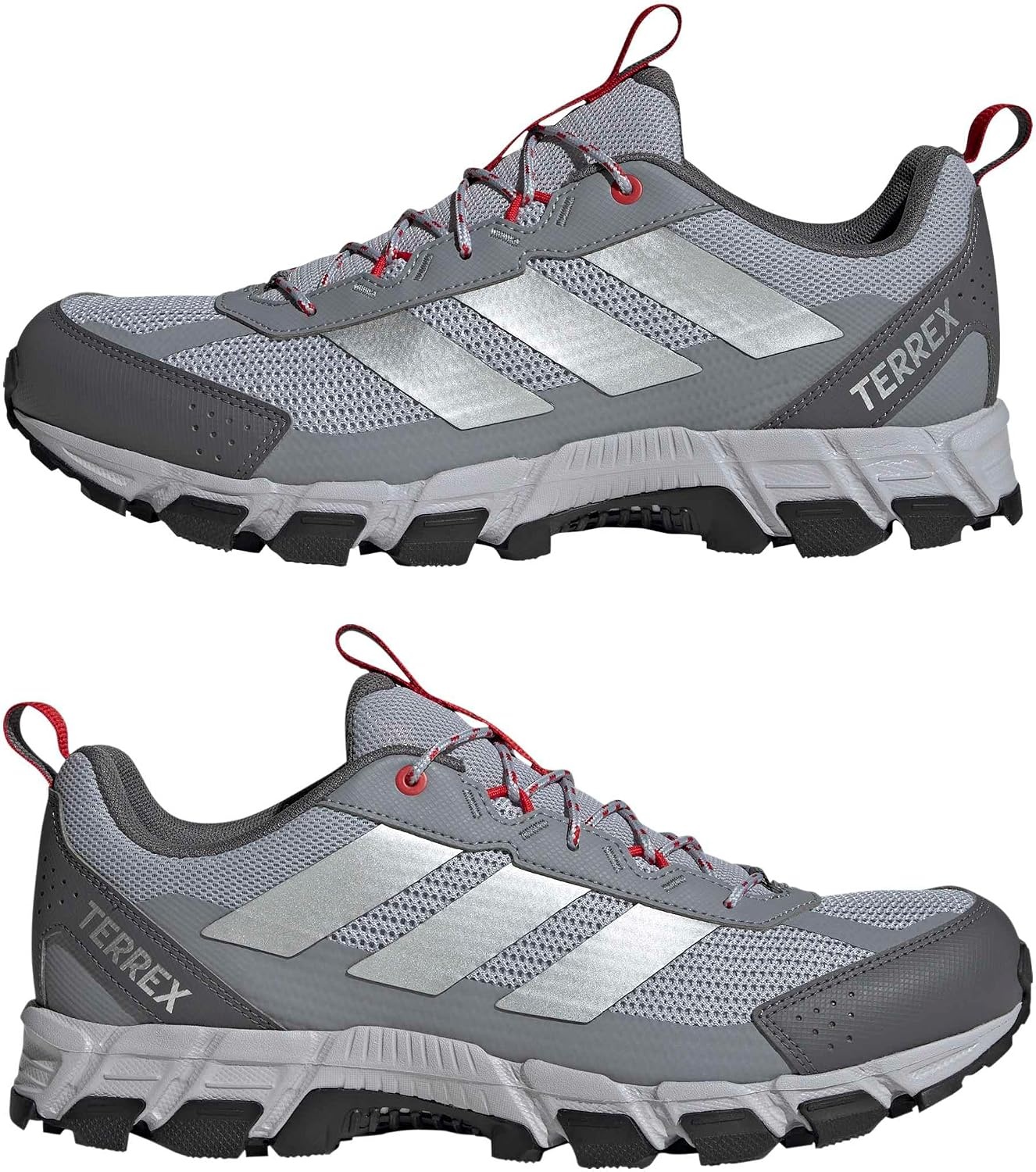 image:imageadidas Mens Terrex Rockadia Hiking Shoe Sneakers Shoes GreyHalo SilverSilver MetallicBetter Scarlet