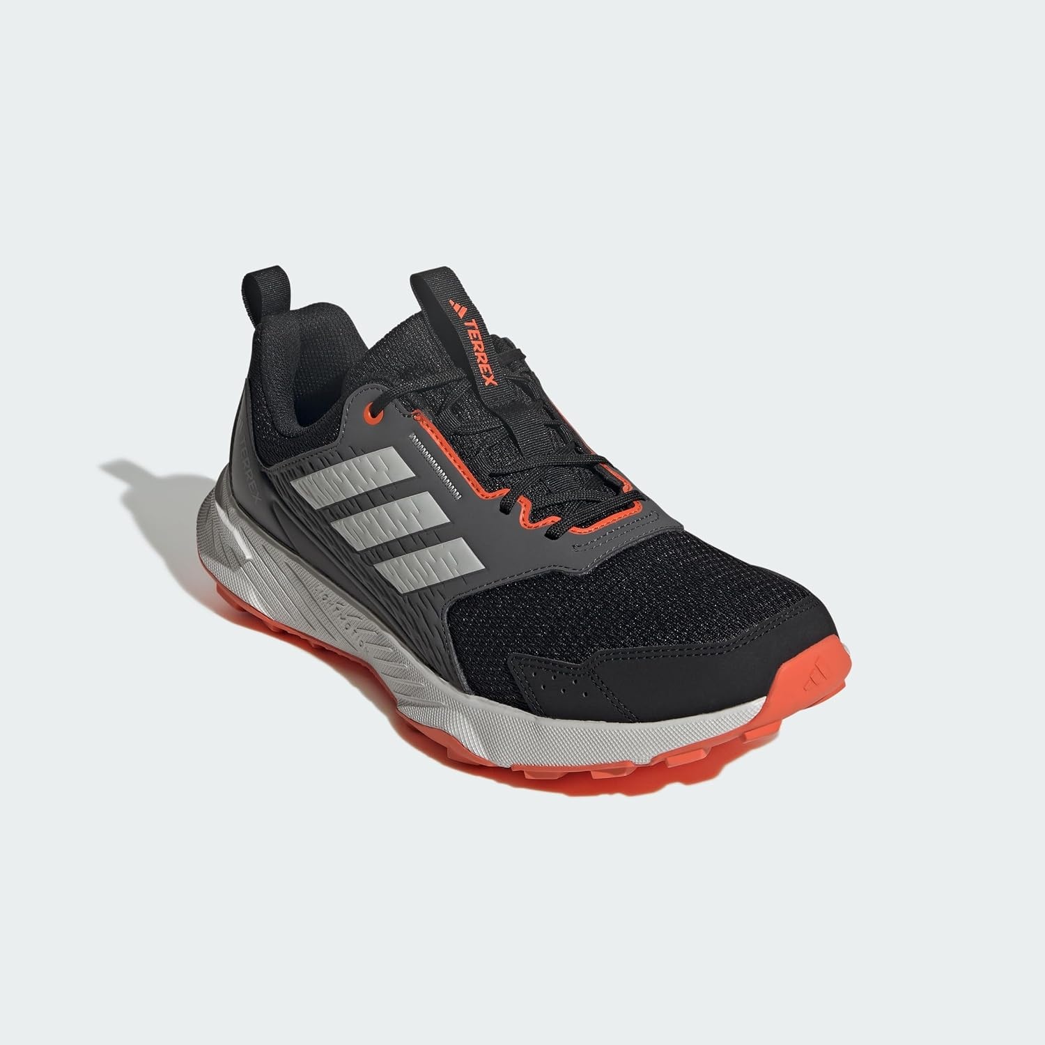 image:imageadidas Mens Terrex Tracefinder Trail Running ShoesBlackGreySemi Impact Orange
