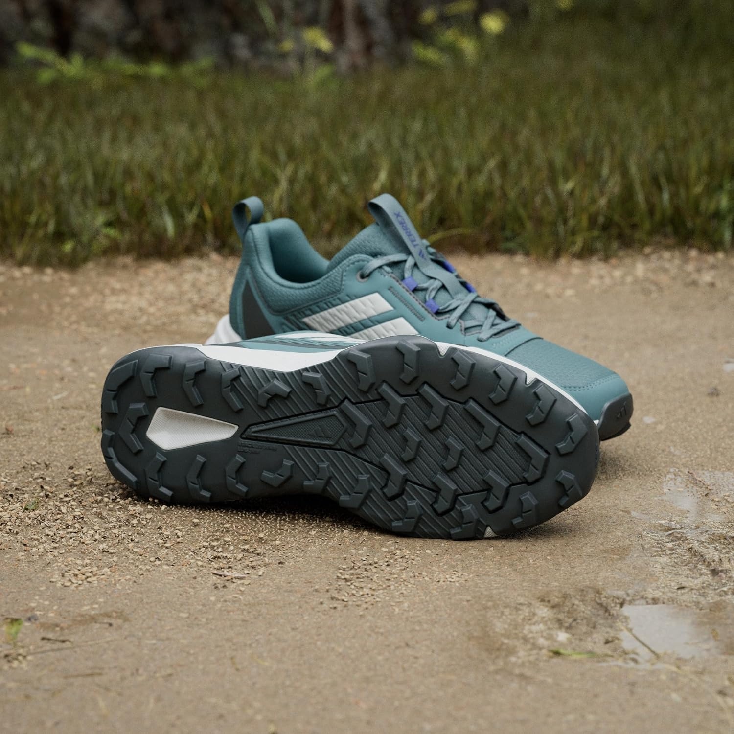image:imageadidas Mens Terrex Tracefinder Trail Running ShoesPreloved TealGreySemi Lucid Blue