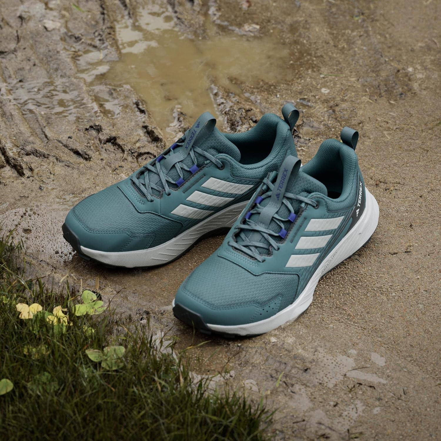 image:imageadidas Mens Terrex Tracefinder Trail Running ShoesPreloved TealGreySemi Lucid Blue