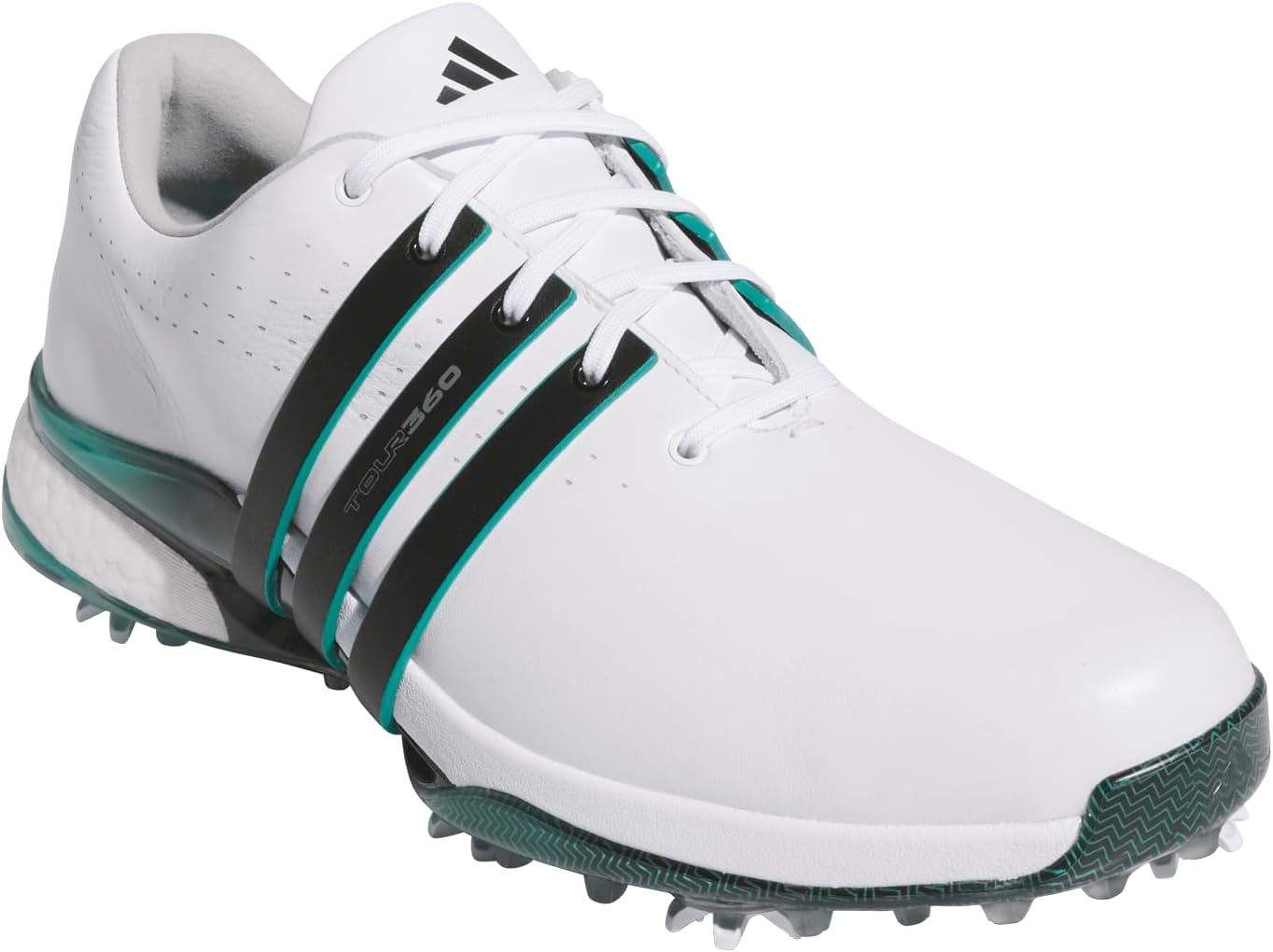 image:imageadidas Mens Tour360 24 Golf ShoesFootwear WhiteCore BlackAurora Ivy