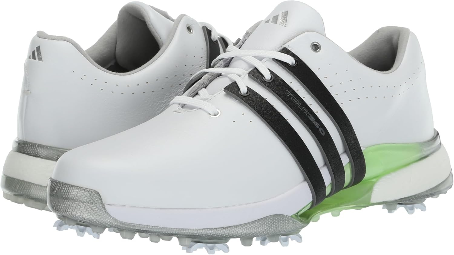 image:imageadidas Mens Tour360 24 Golf ShoesFootwear WhiteCore BlackGreen Spark